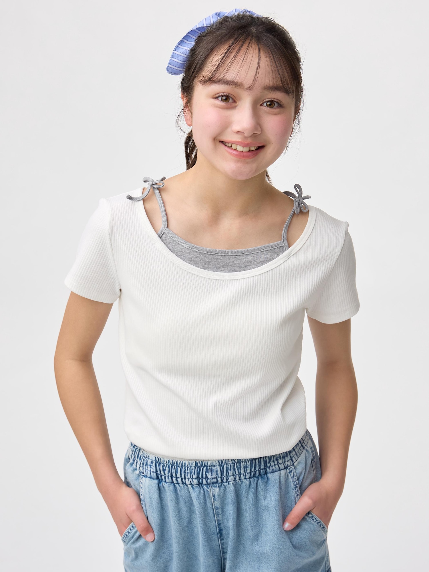 Girls JR футболка с эффектом двойного слоя — GU