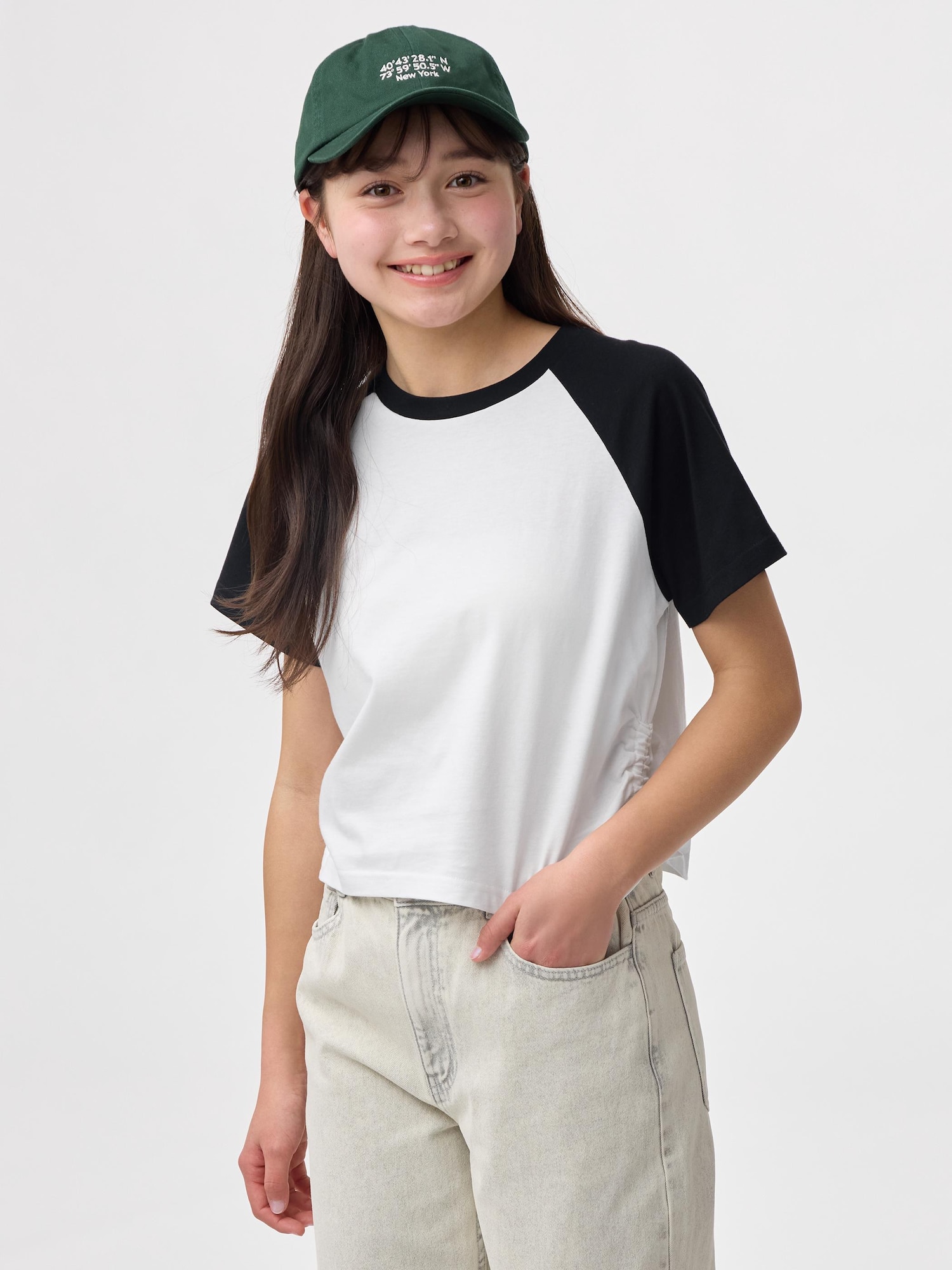 Girls JR укороченная футболка реглан — GU