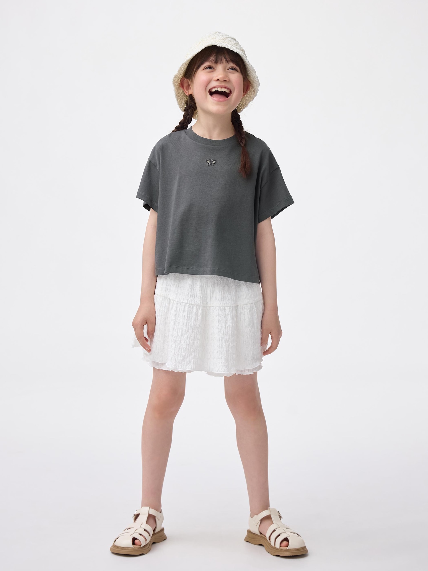 Многоярусные кюлоты из текстурированной ткани GIRLS — GU
