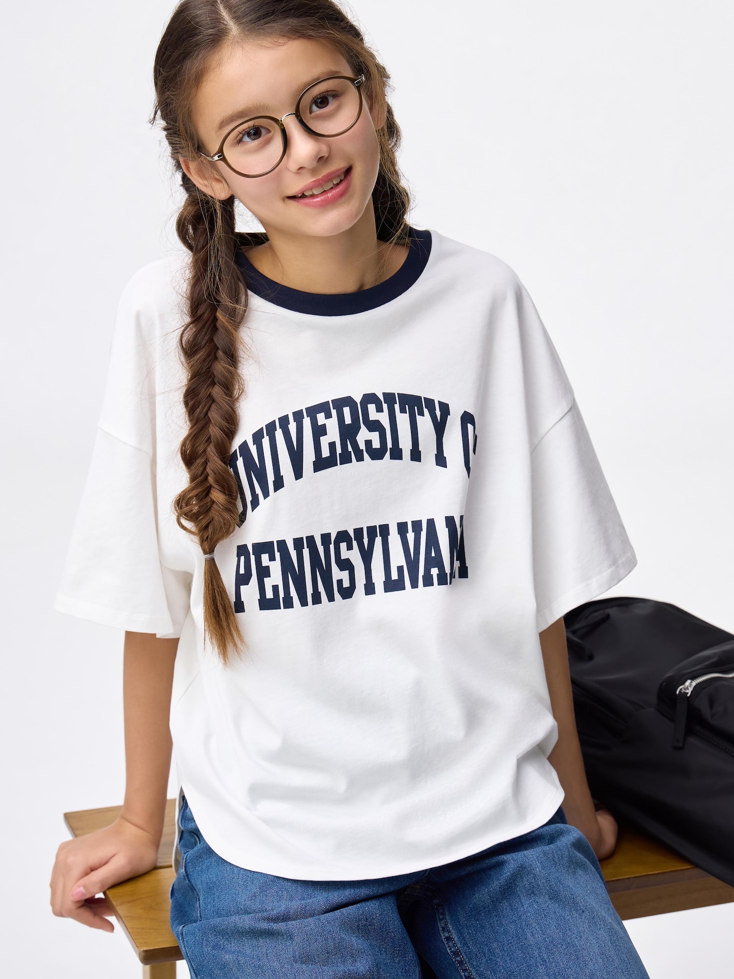 Girls JR хлопковая футболка оверсайз Pennsylvania — GU
