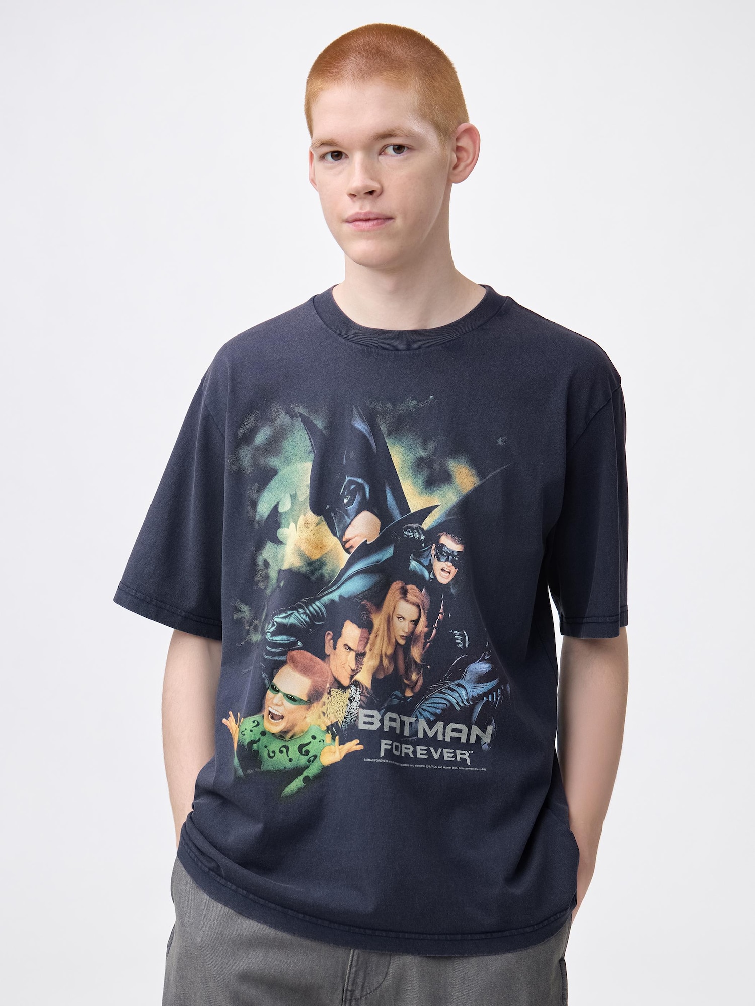 Футболка с принтом BATMAN, варёный эффект — GU