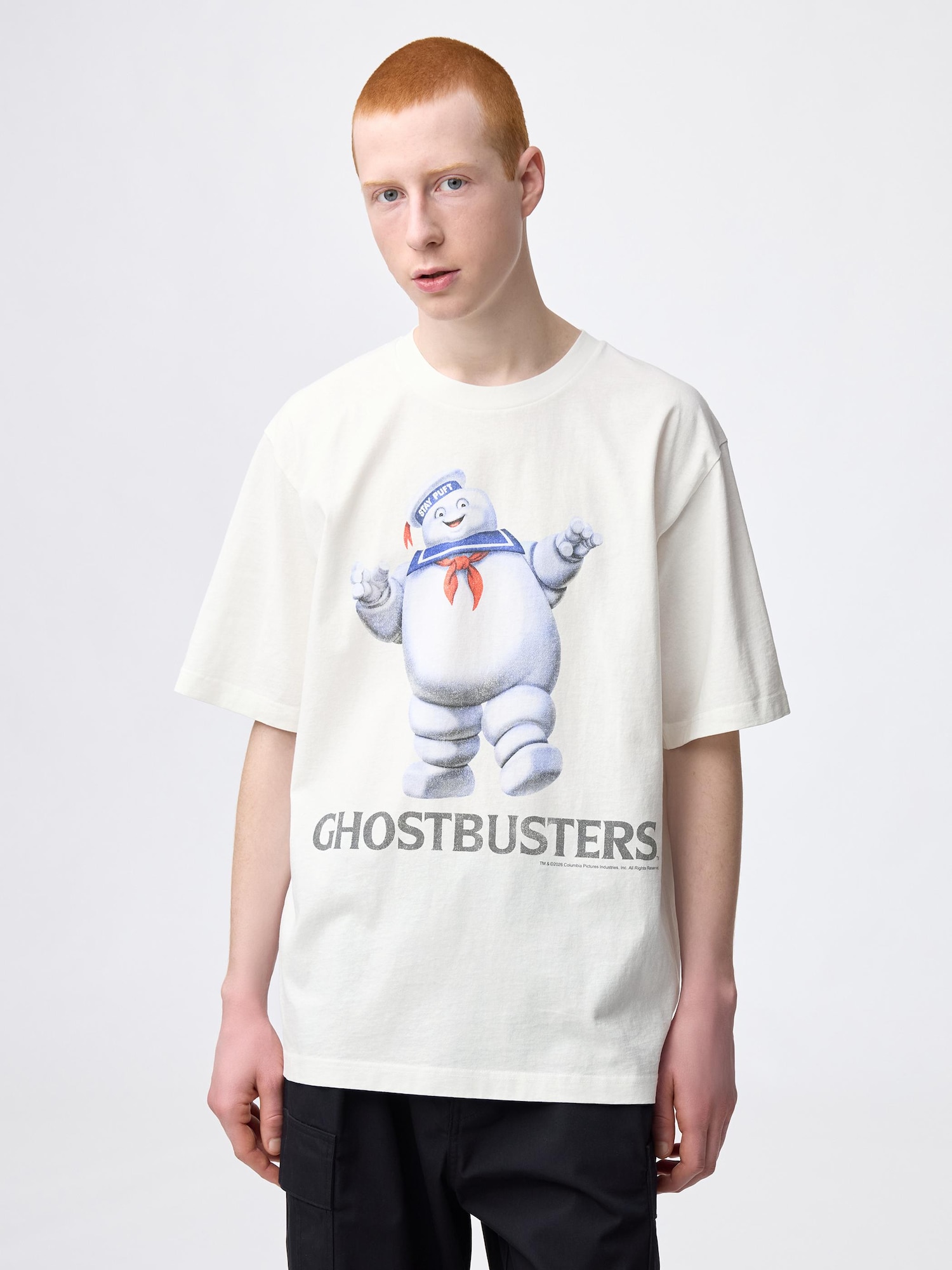Футболка с принтом GHOSTBUSTERS, варёный эффект — GU