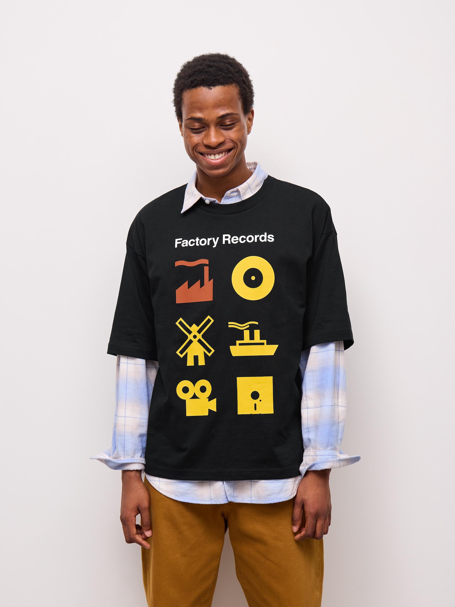 Свободная графическая футболка Factory Records PF — GU