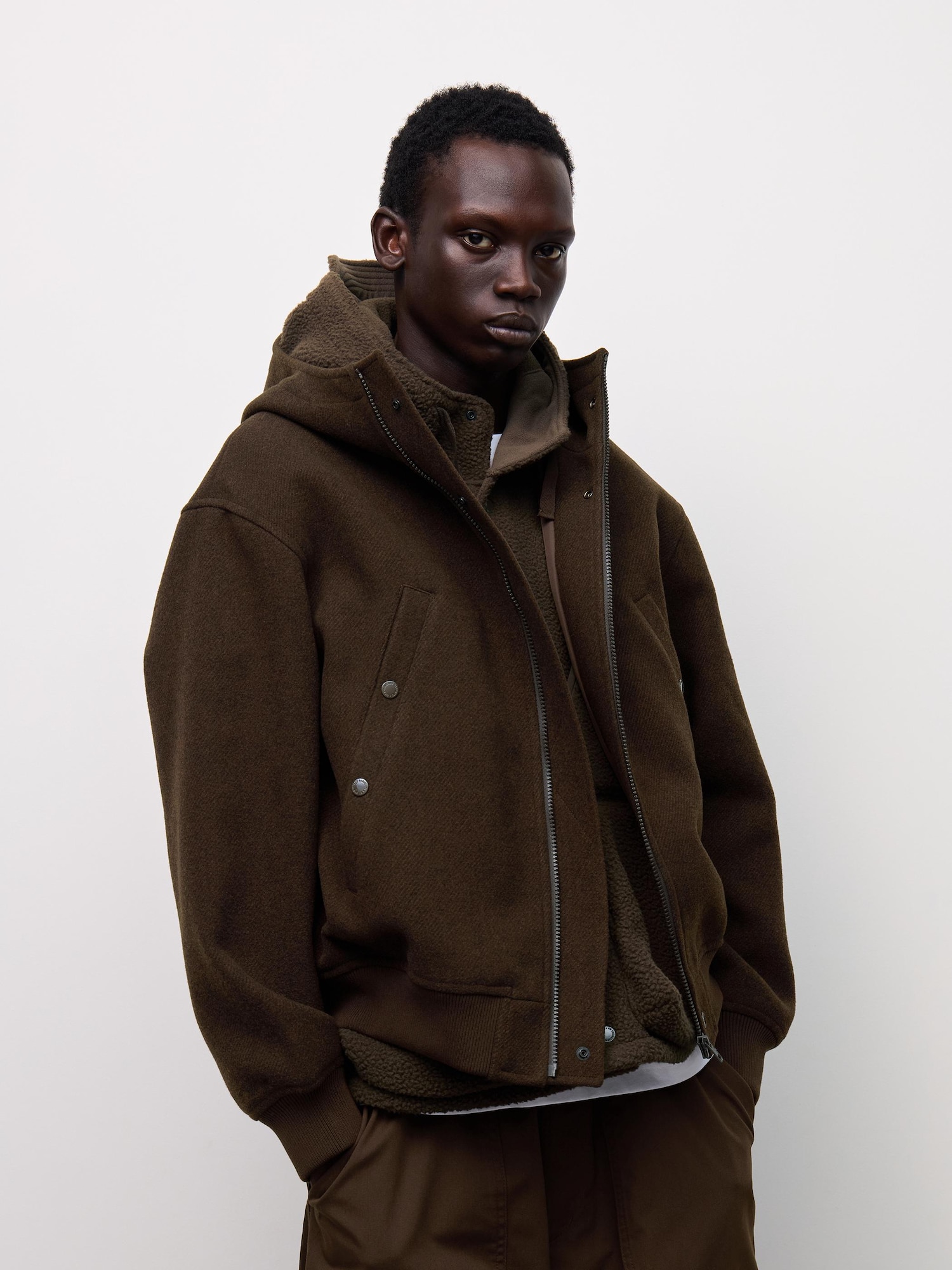 Уютное худи из мельтона ENGINEERED GARMENTS — GU