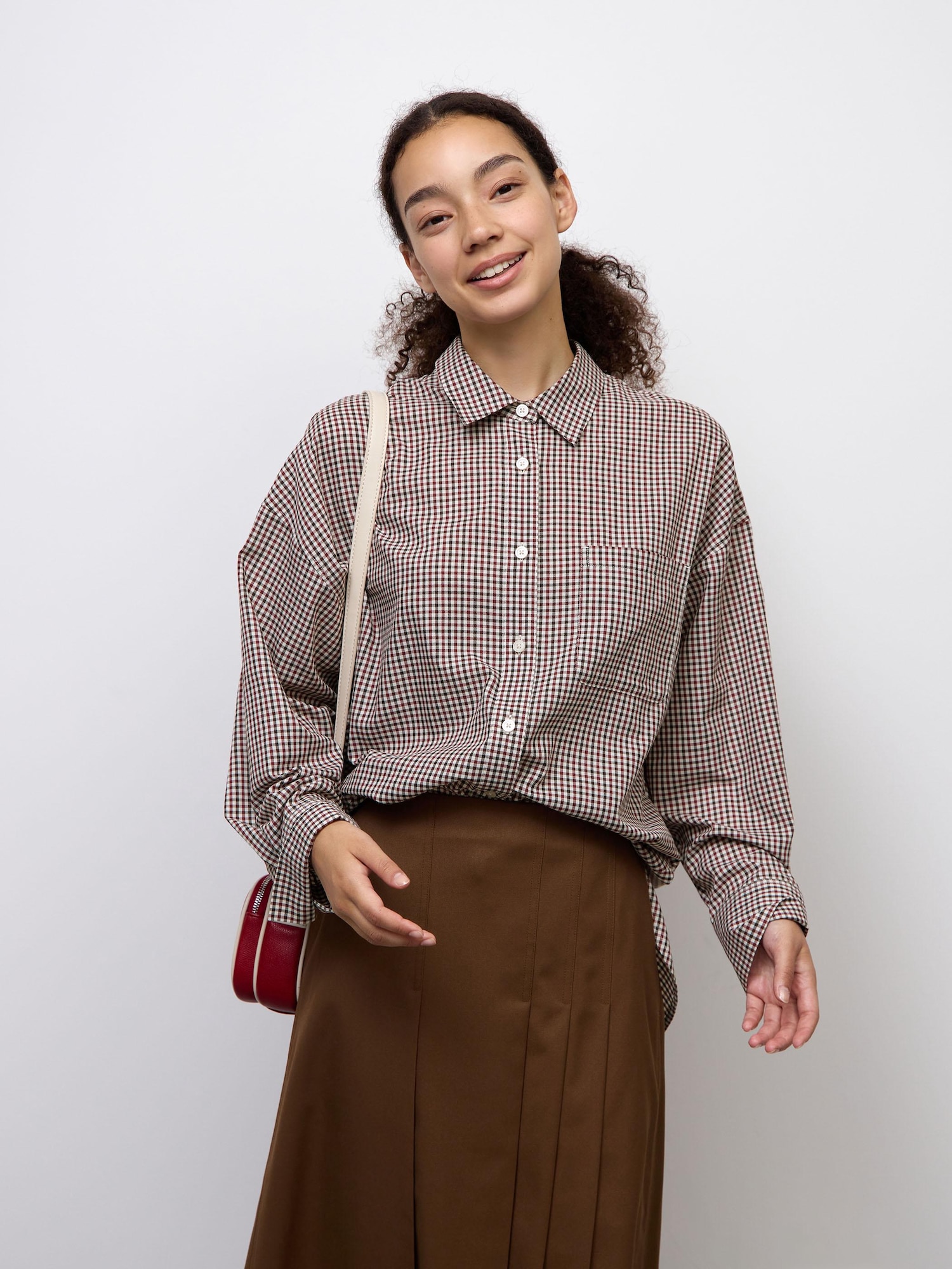 Рубашка dolman sleeve клетка CL — GU