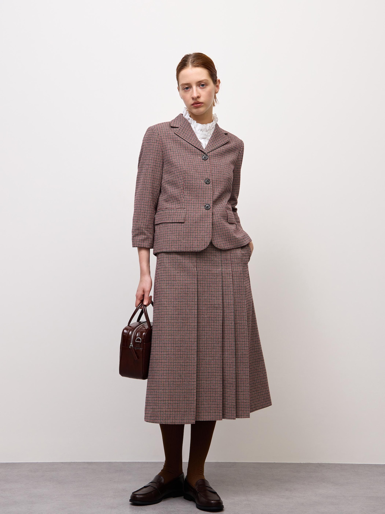 Юбка в клетку со случайными складками — GU