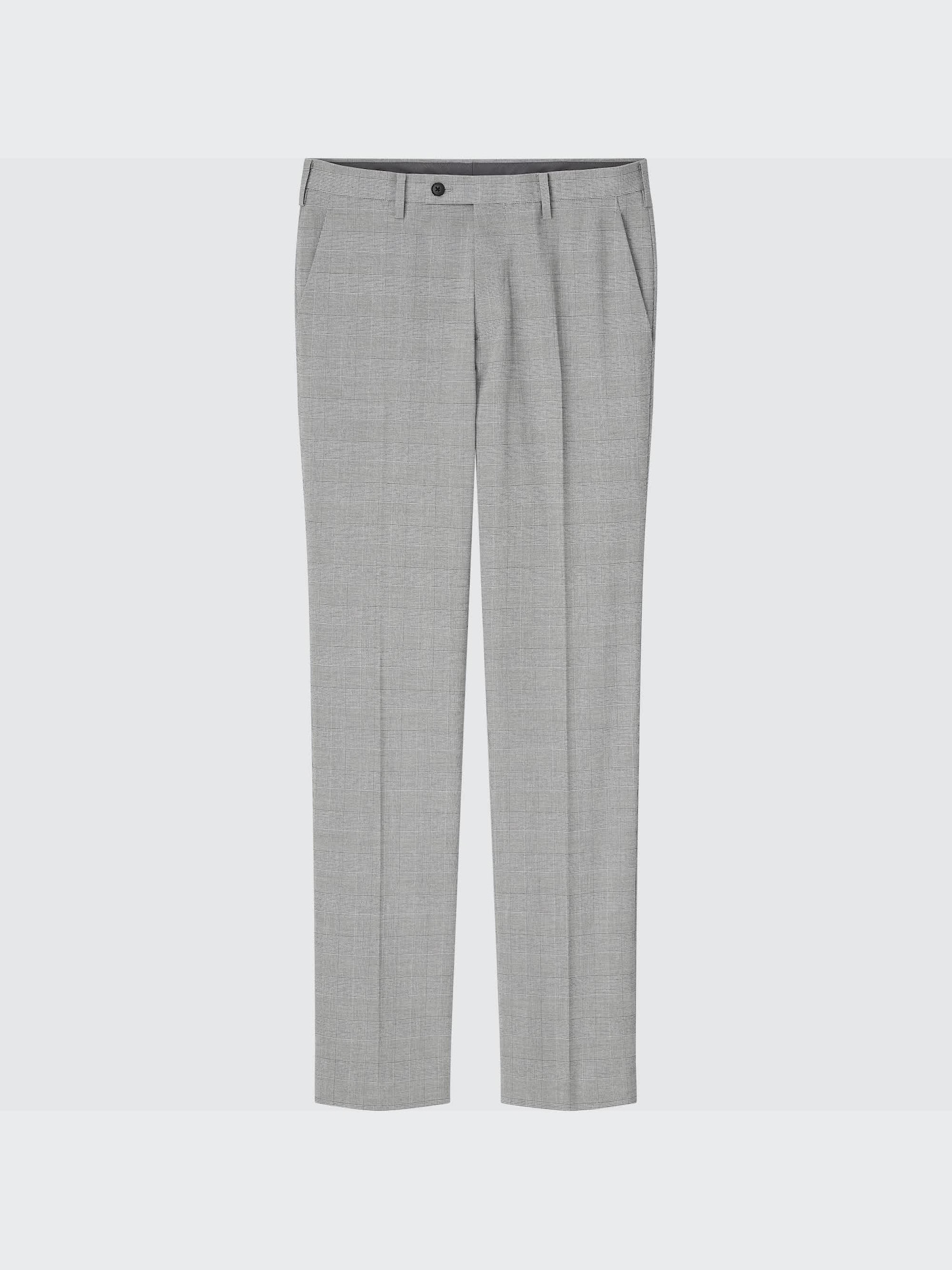 Kando брюки Ultra Light в клетку глен (длина 85 см) — UNIQLO