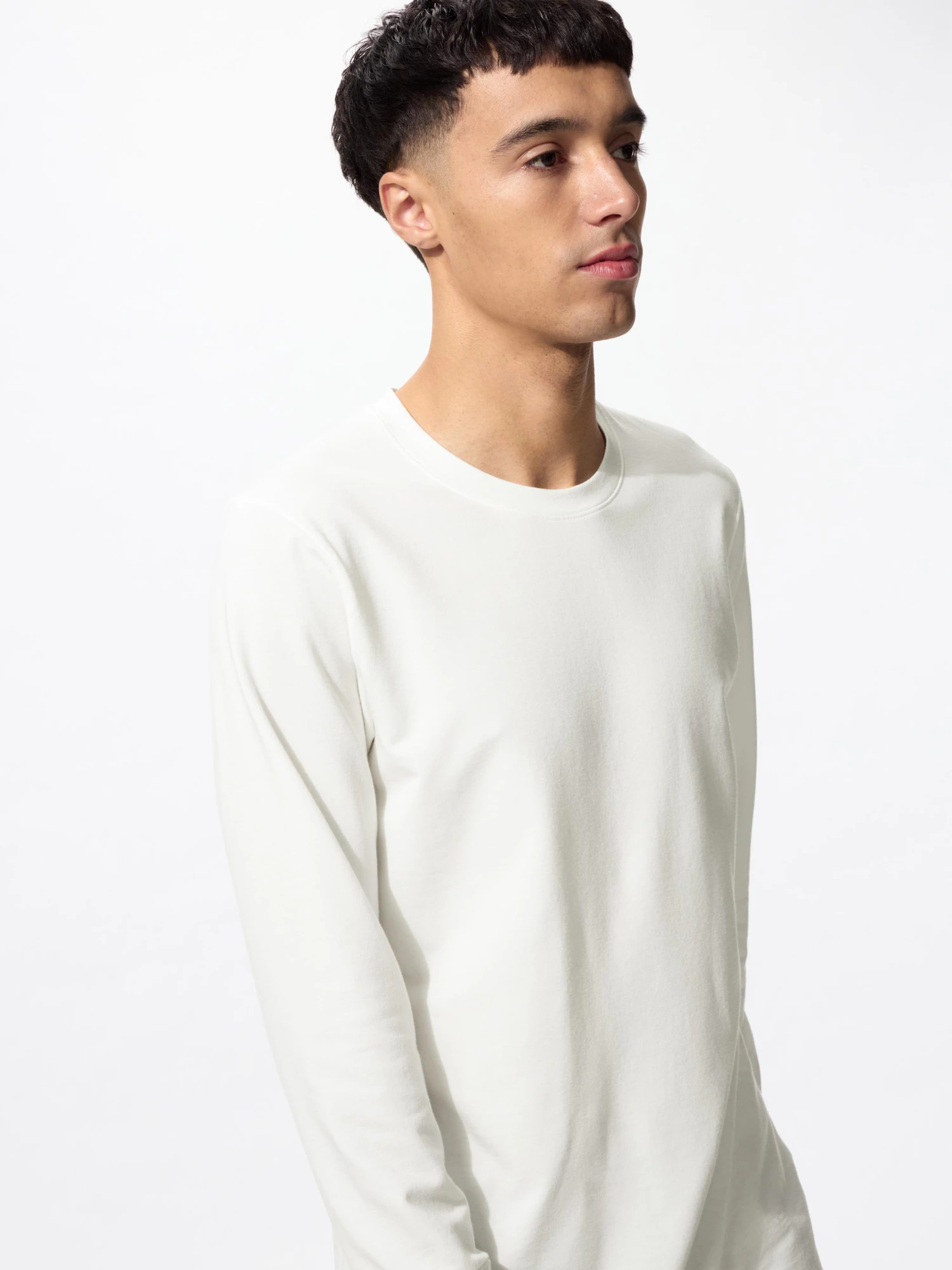 HEATTECH Extra Warm хлопковое термобельё с круглым вырезом длинный рукав — UNIQLO