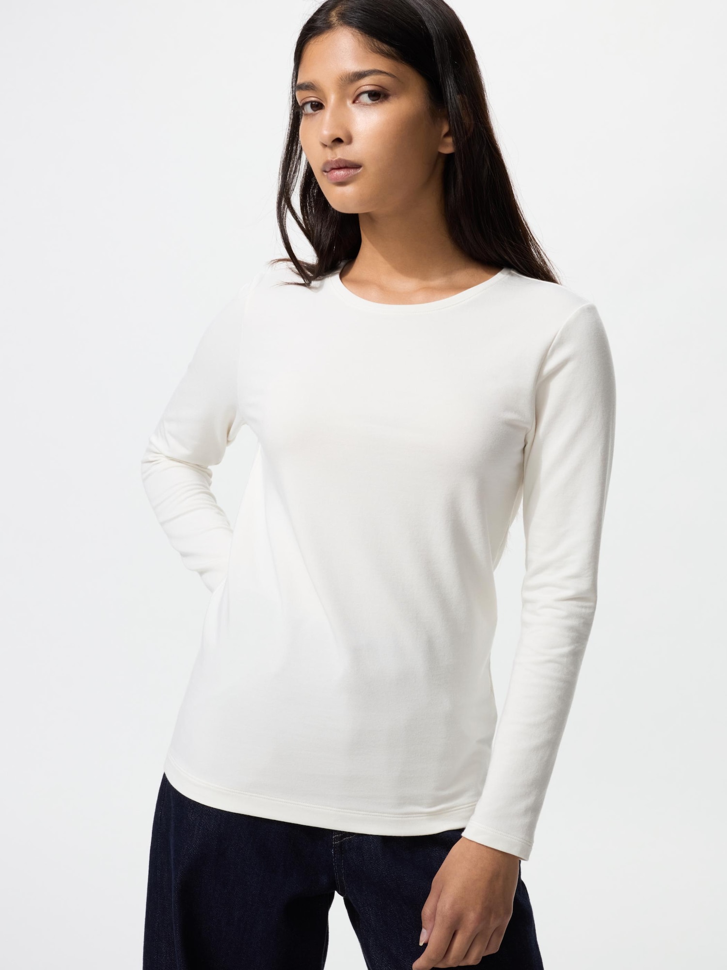 HEATTECH Extra Warm хлопковое термобельё с круглым вырезом — UNIQLO