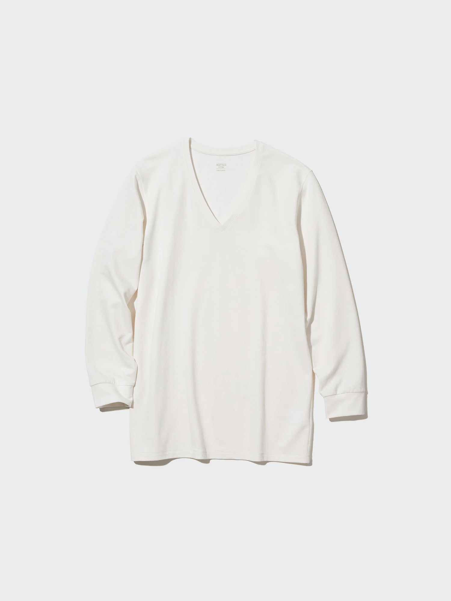 HEATTECH Extra Warm хлопковое термобельё V-вырез длинный рукав — UNIQLO