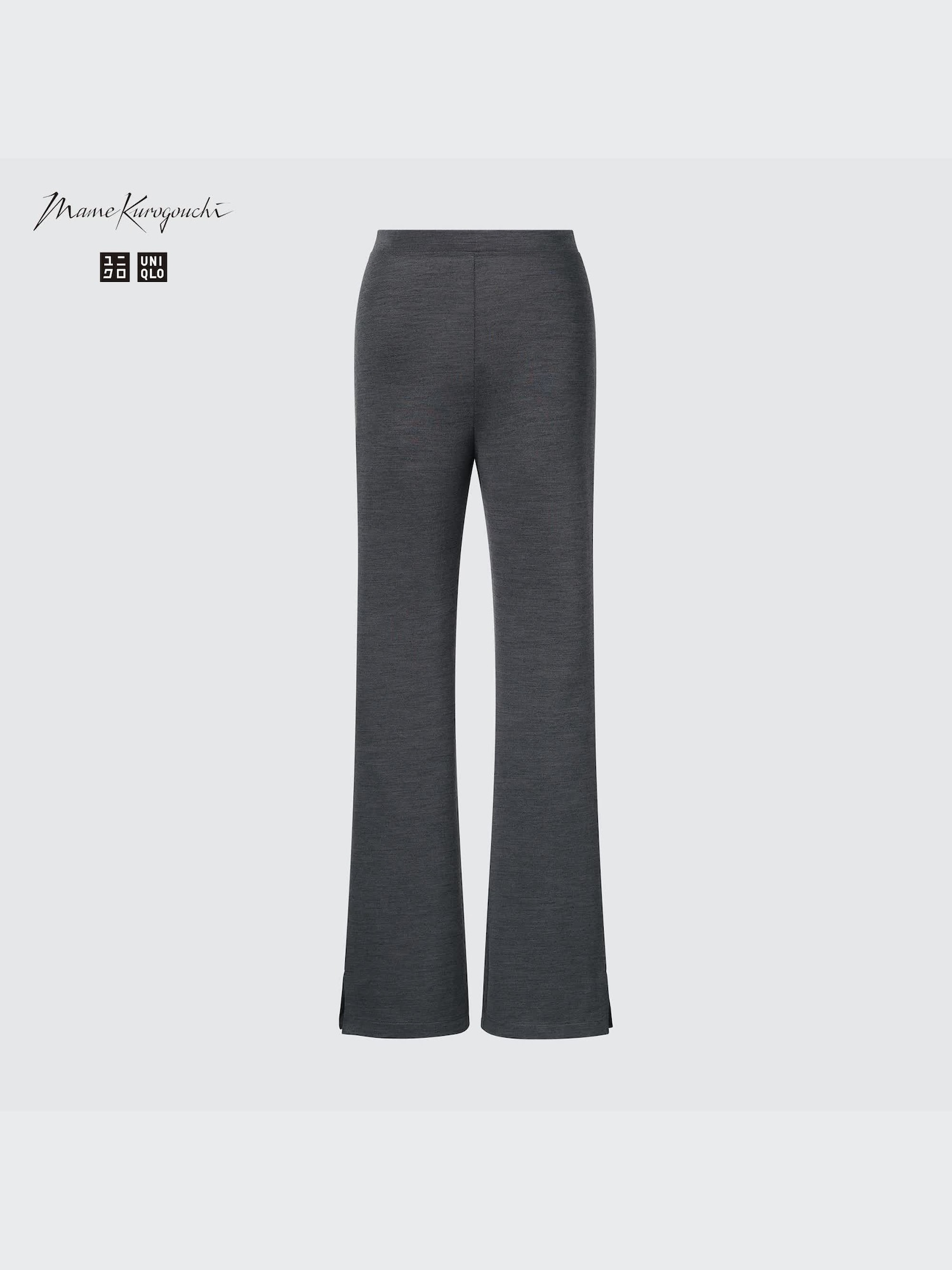 HEATTECH расклёшенные леггинсы с разрезом из смеси шерсти — UNIQLO