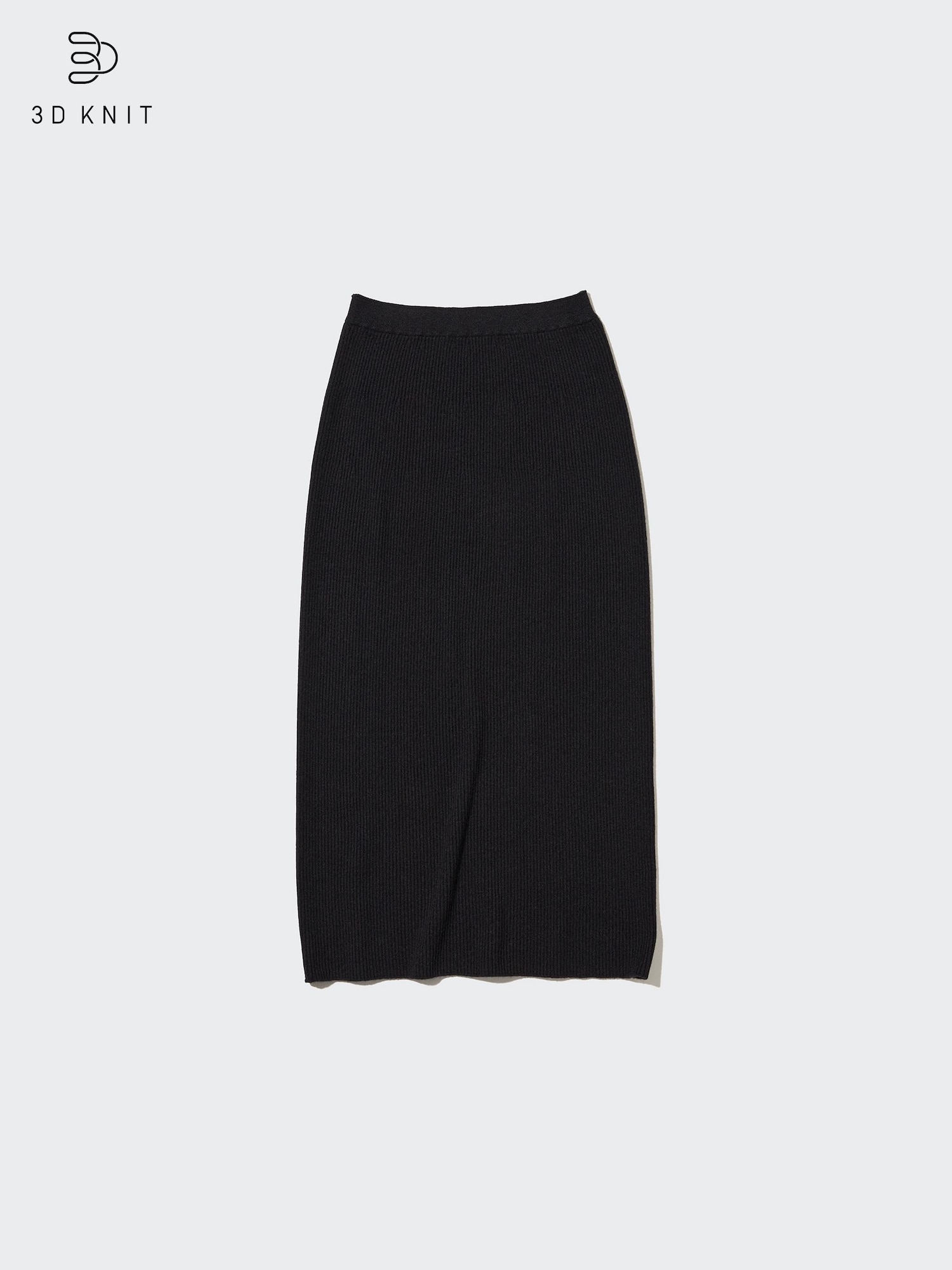 Объёмная кашемировая юбка в рубчик (костюмом) — UNIQLO