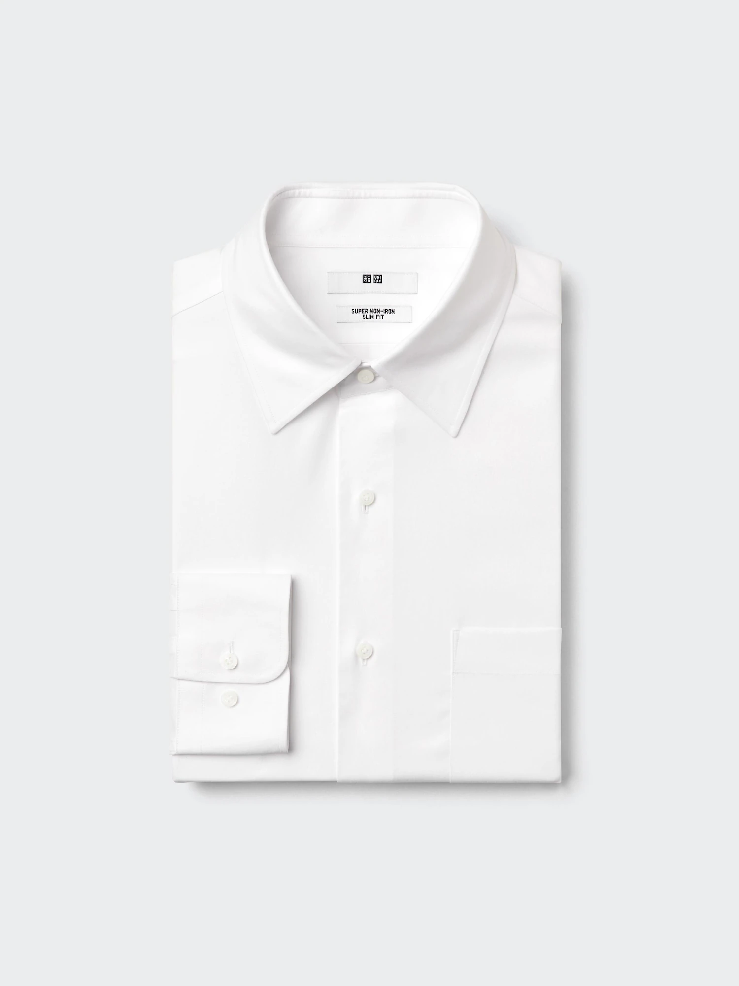 Рубашка Super Non-Iron зауженная с классическим воротником — UNIQLO