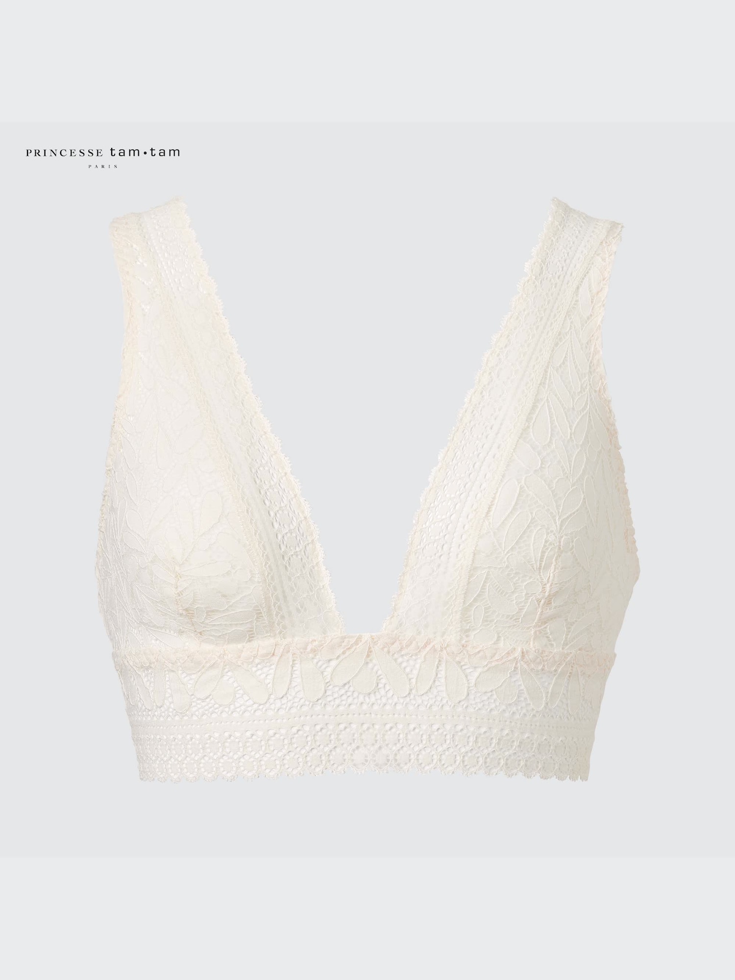 Бра без поролона с кружевом с листьями (Princess Tam-Tam) — UNIQLO