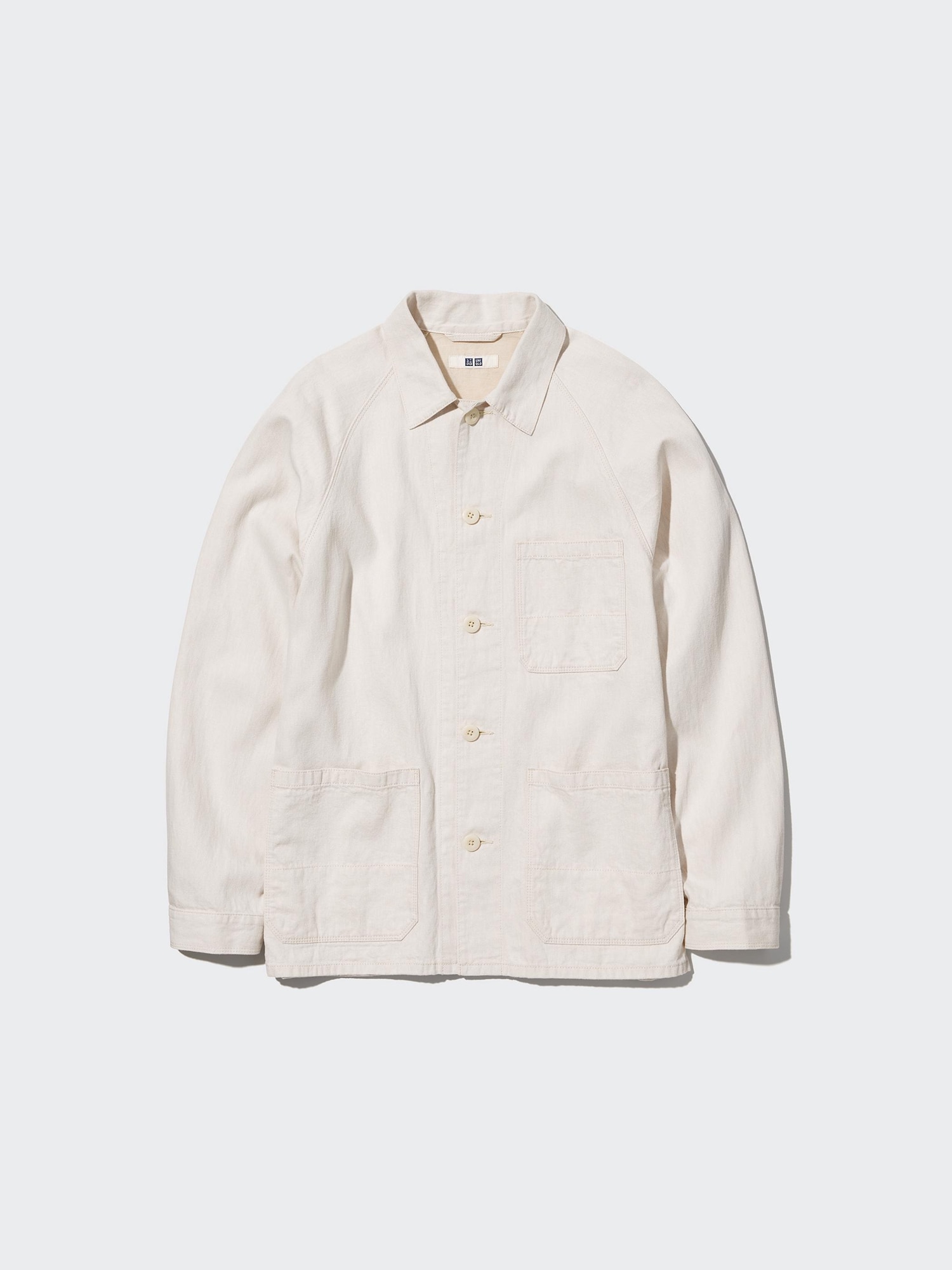 Утилитарный джинсовый жакет (хлопок-лён) (костюмом) — UNIQLO