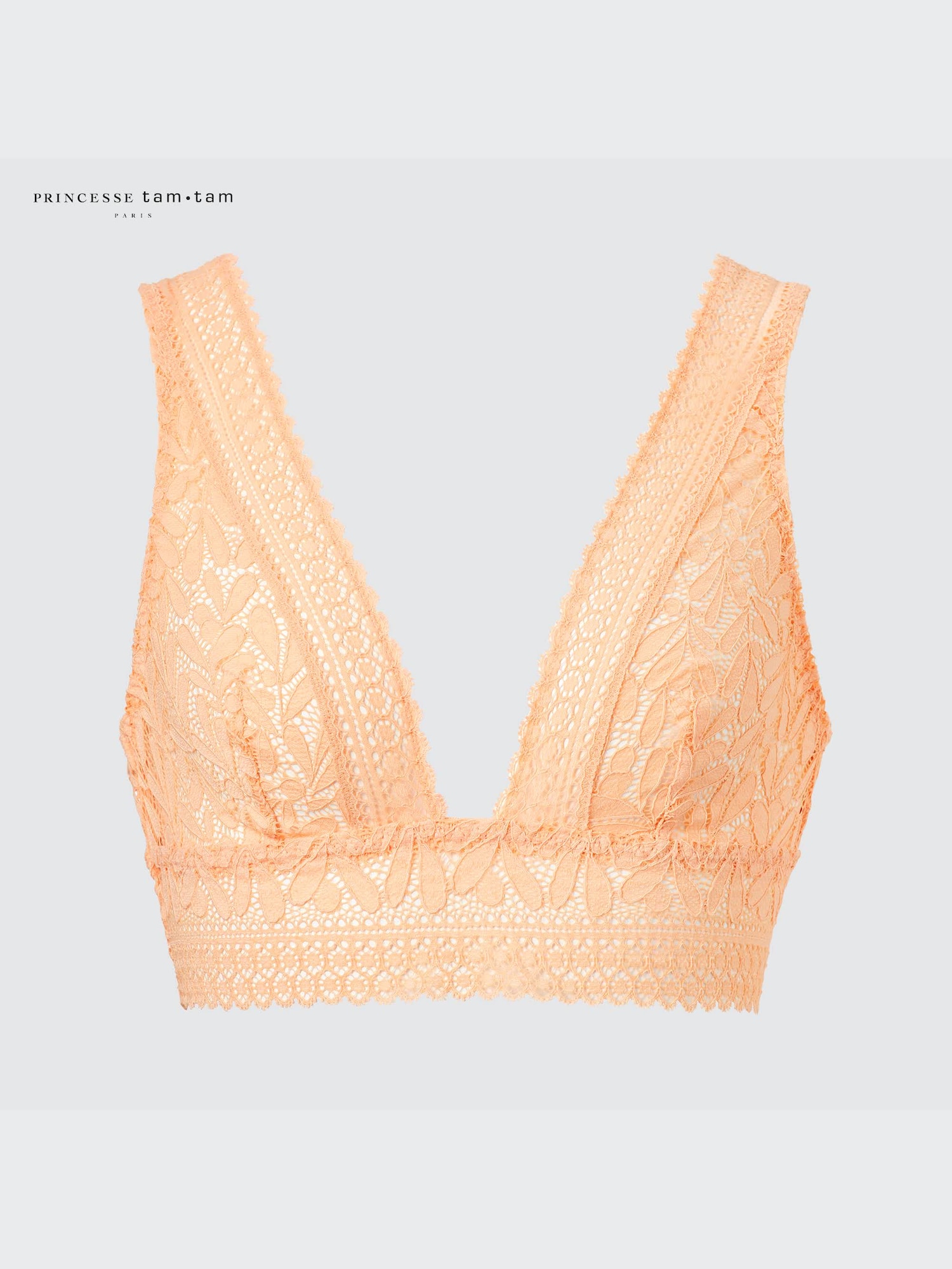 Бра без поролона с кружевом с листьями (Princess Tam-Tam) — UNIQLO
