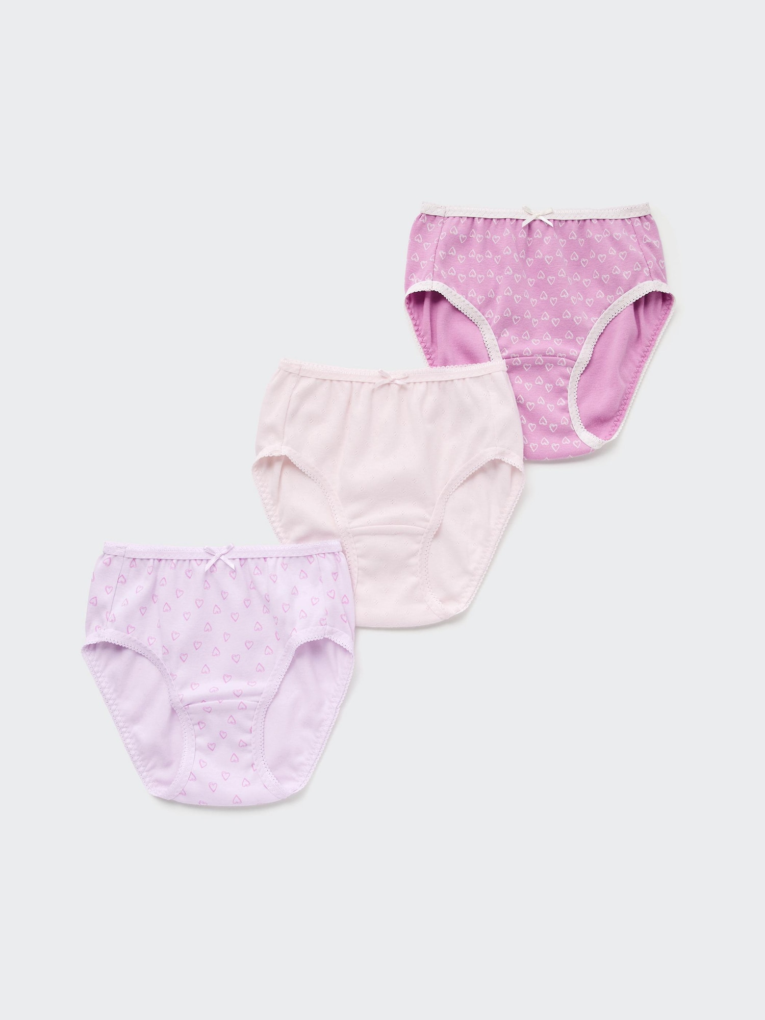 Girls трусы с сердечком (3 пары) — UNIQLO