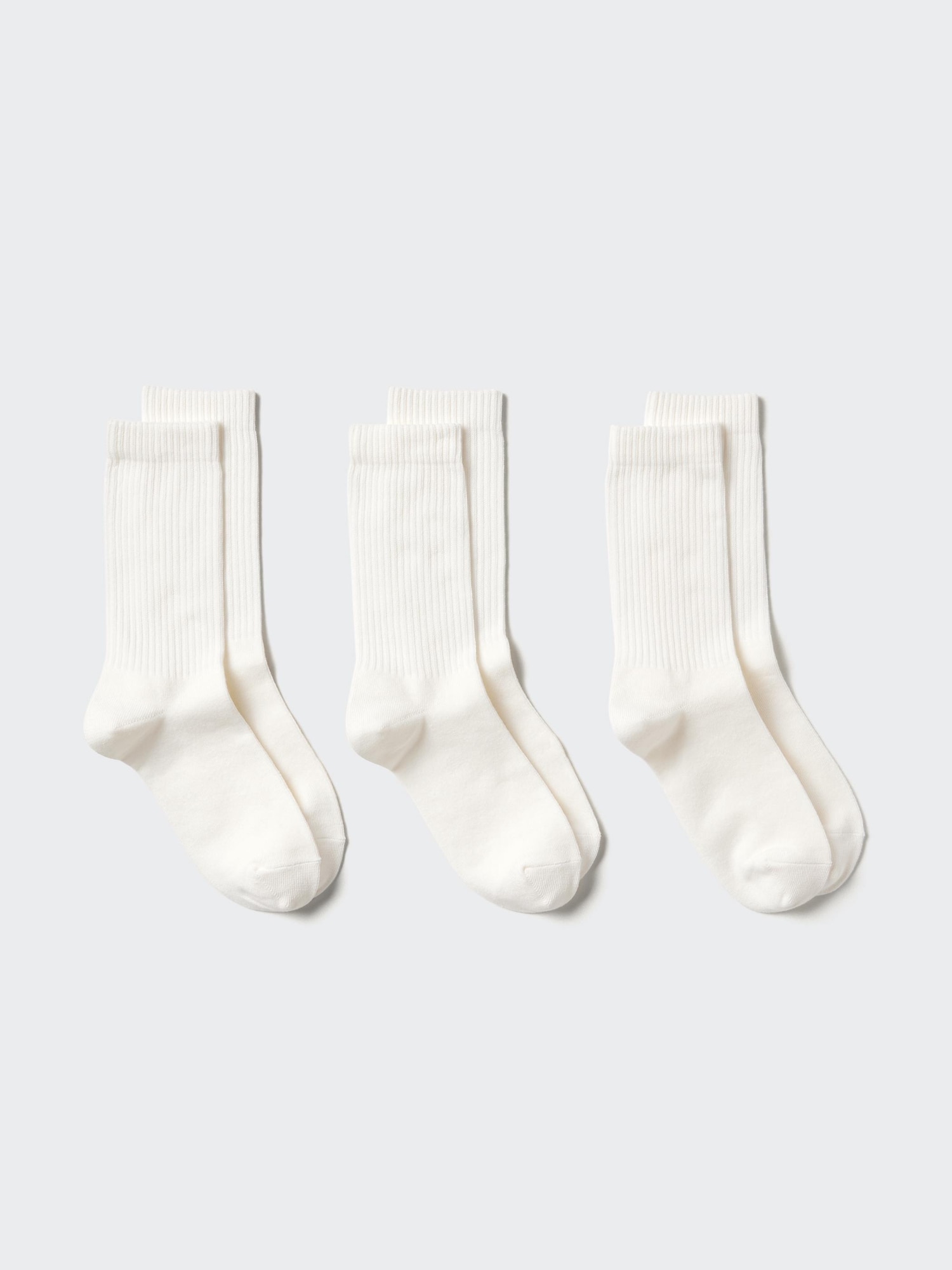 Носки 3 пары / в рубчик — UNIQLO