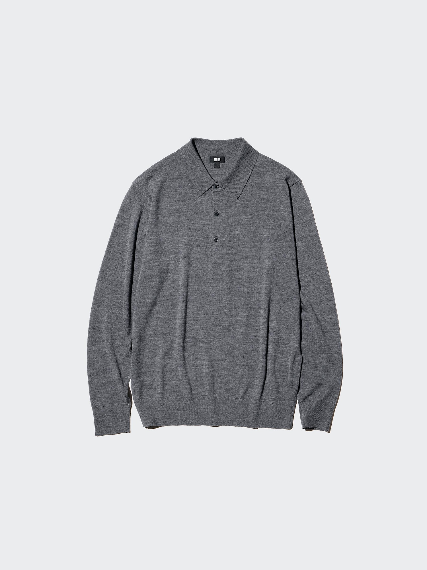 мериносовый трикотажный поло-свитер — UNIQLO