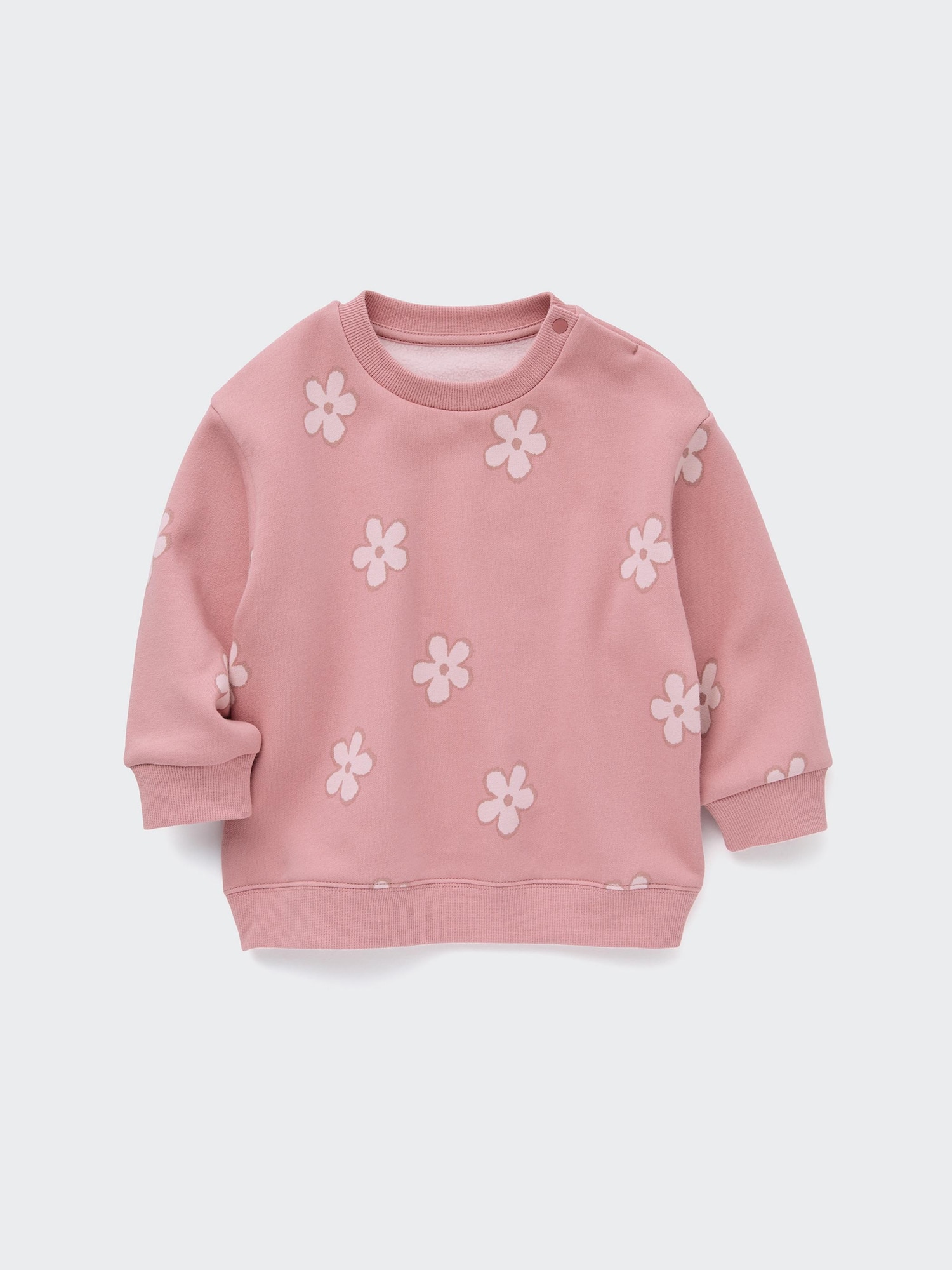 Флисовый пуловер, цветочный, длинный рукав — UNIQLO