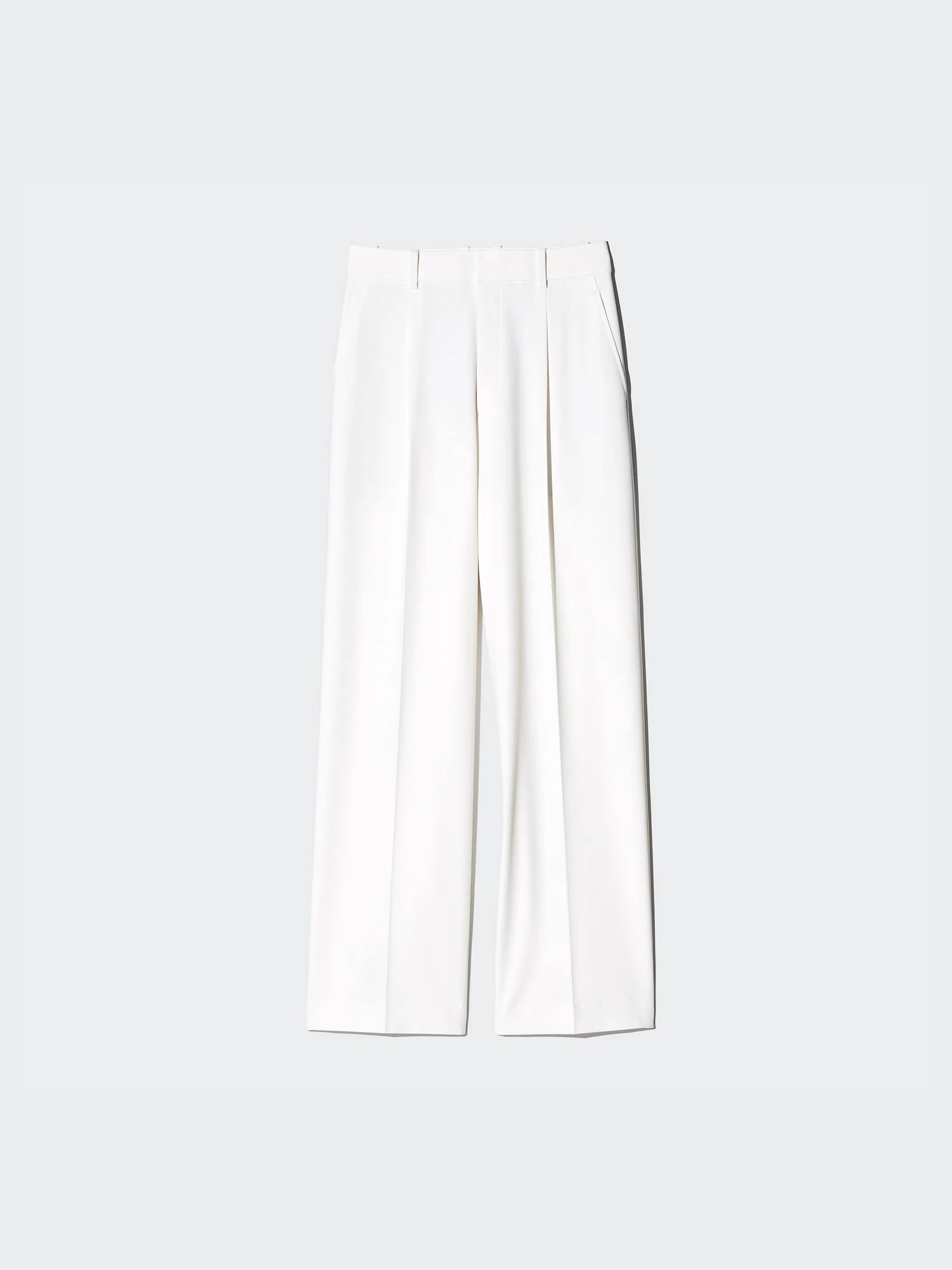 Широкие брюки со складками, удлинённые — UNIQLO