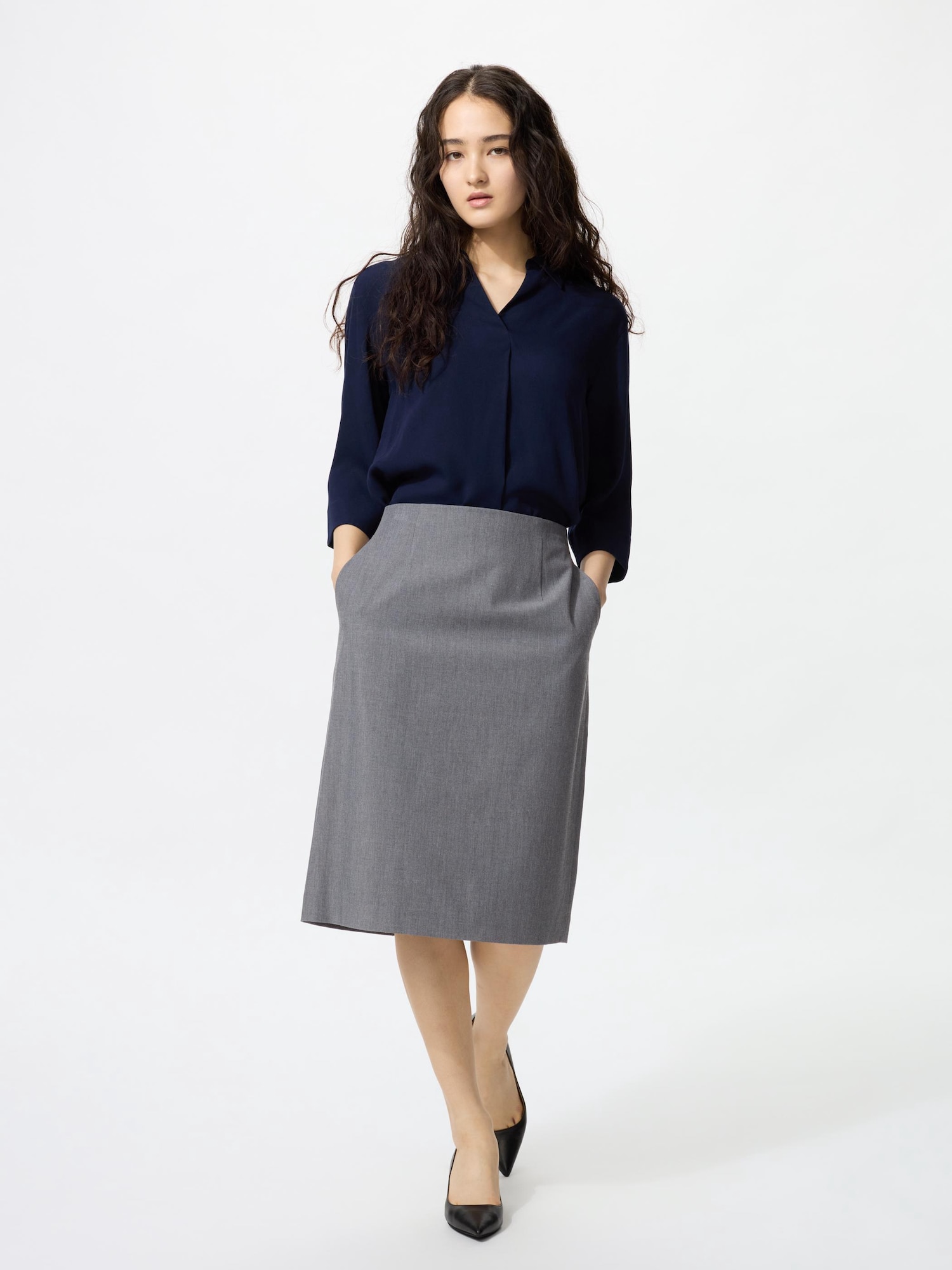 Эластичная юбка макси — UNIQLO