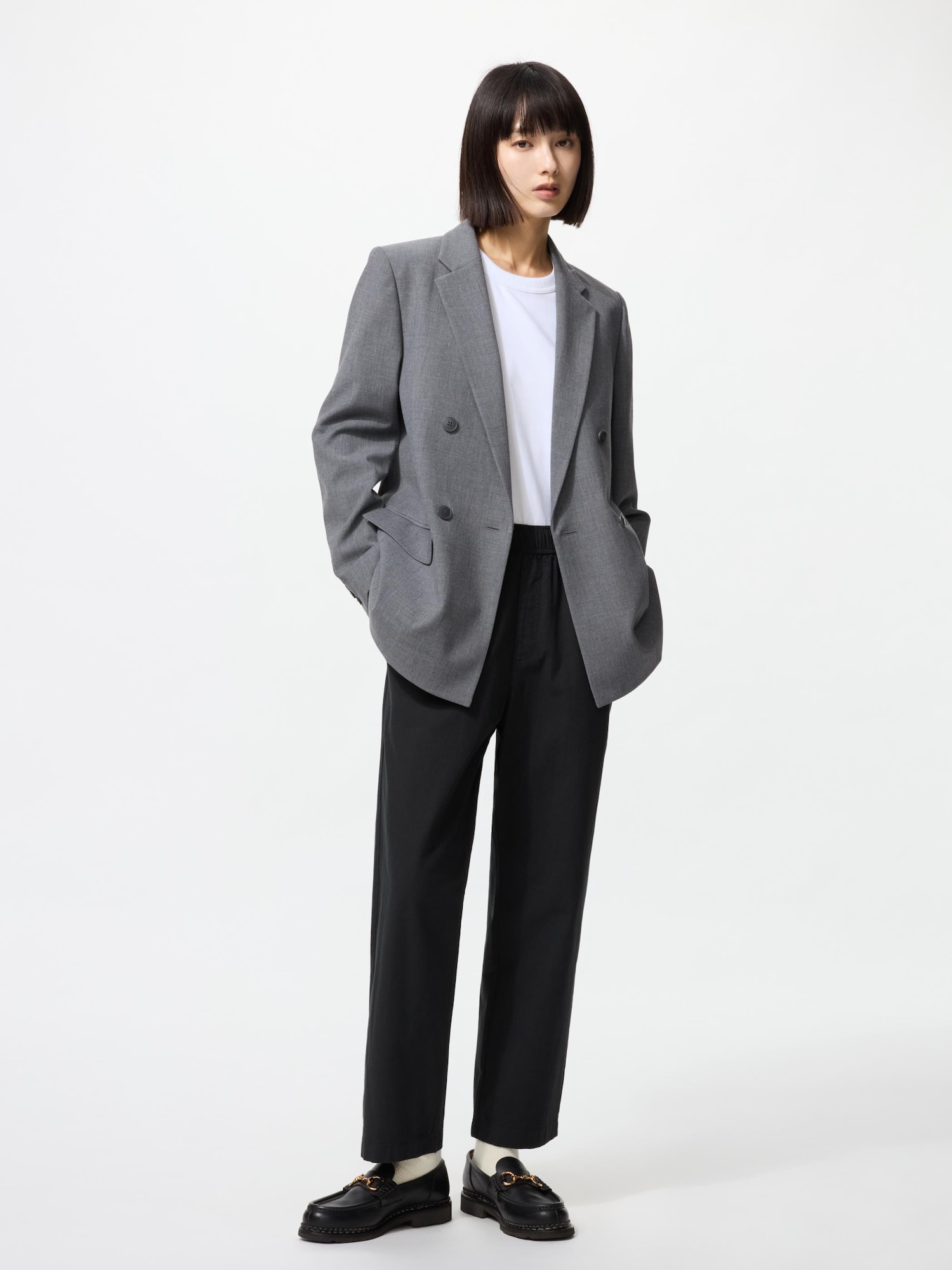 Свободные брюки до щиколотки из хлопка — UNIQLO