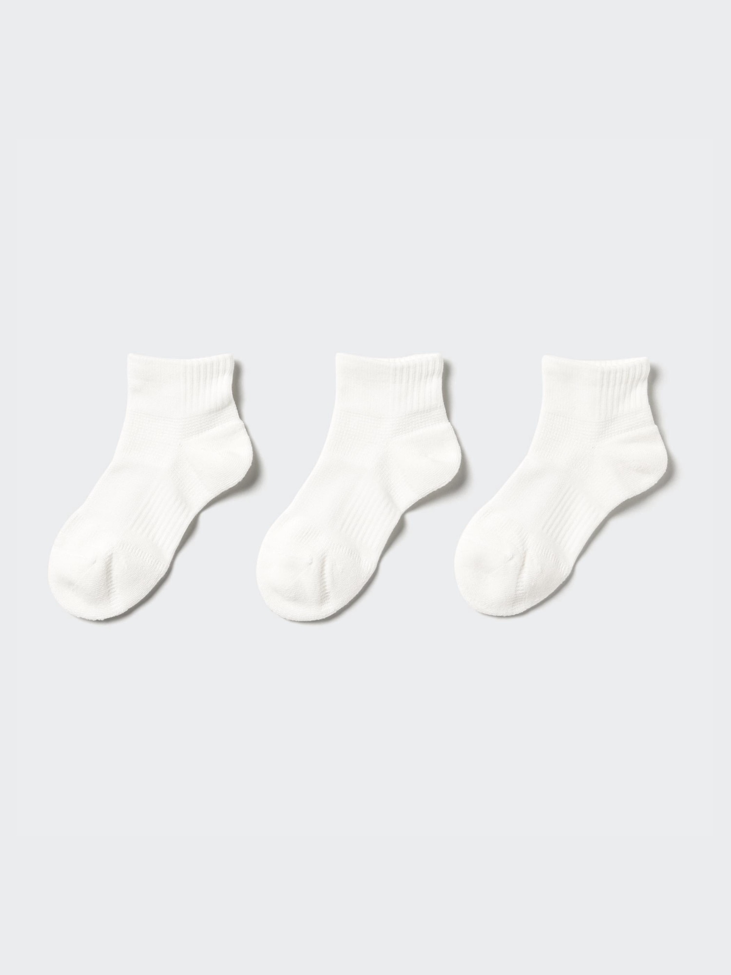 Спортивные короткие носки с махровой подошвой (набор 3 пары) — UNIQLO
