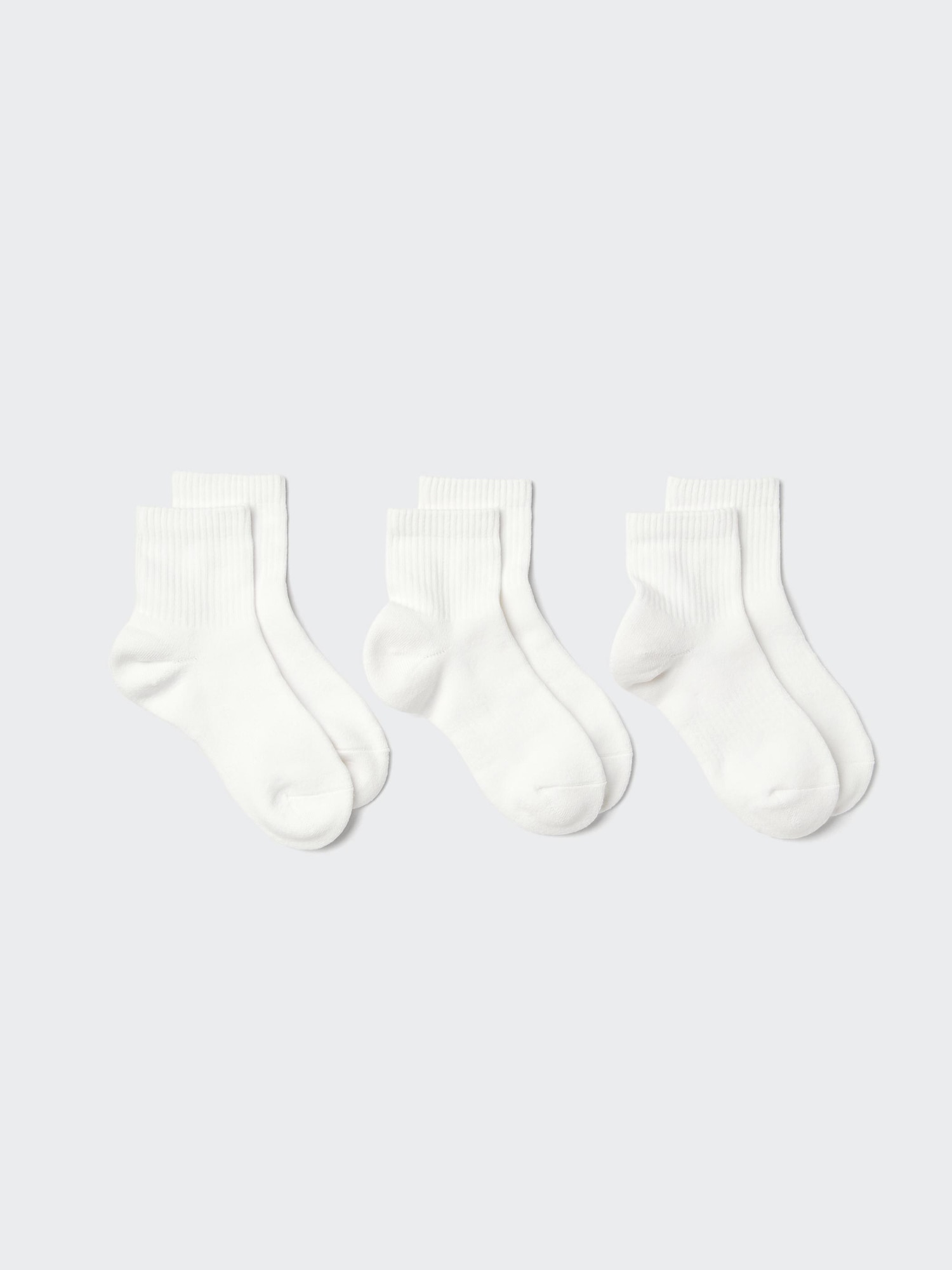 Носки 3 пары / в рубчик с махрой — UNIQLO