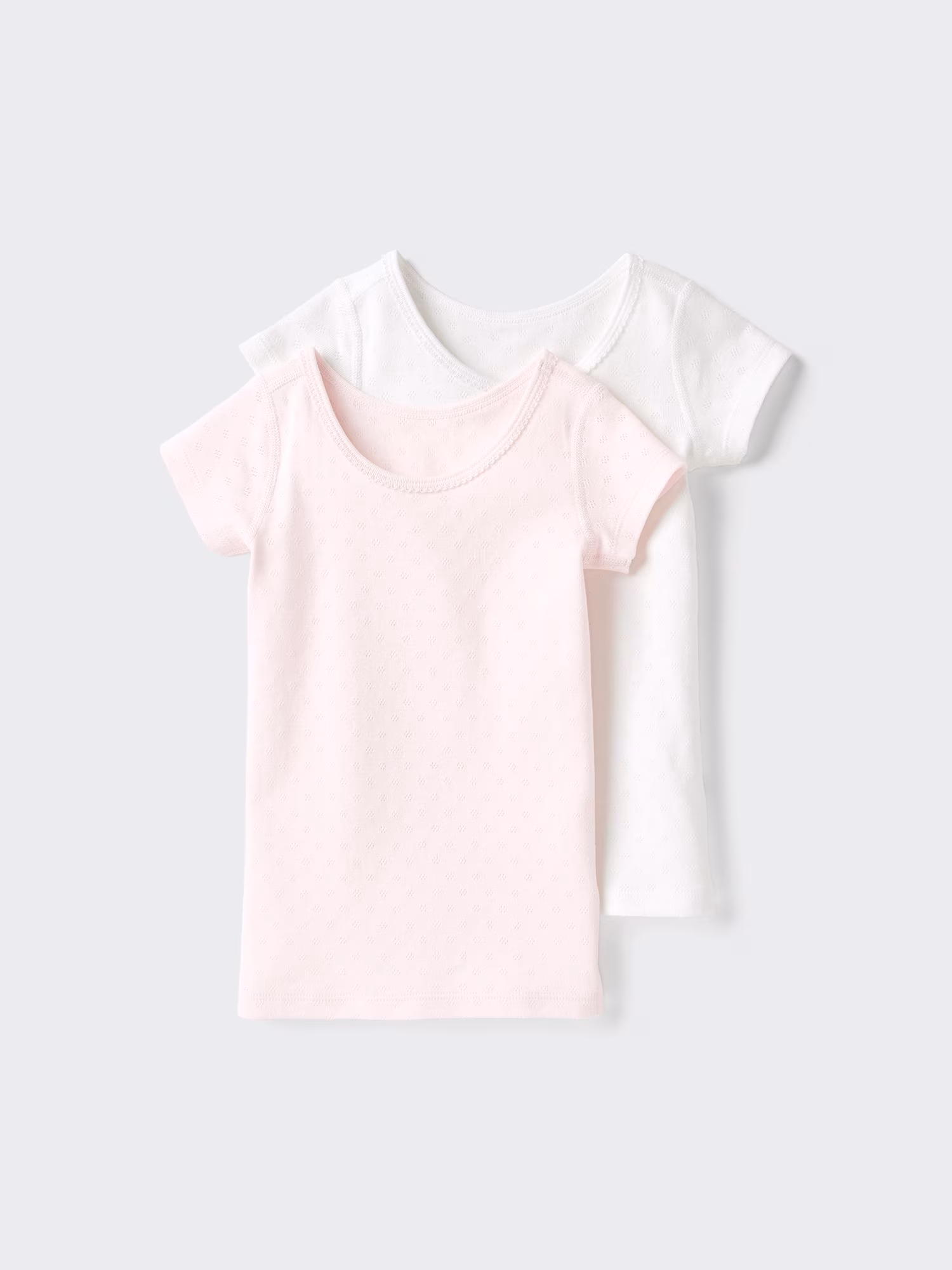 Хлопковая трикотажная футболка-бельё с принтом, 2 шт. — UNIQLO