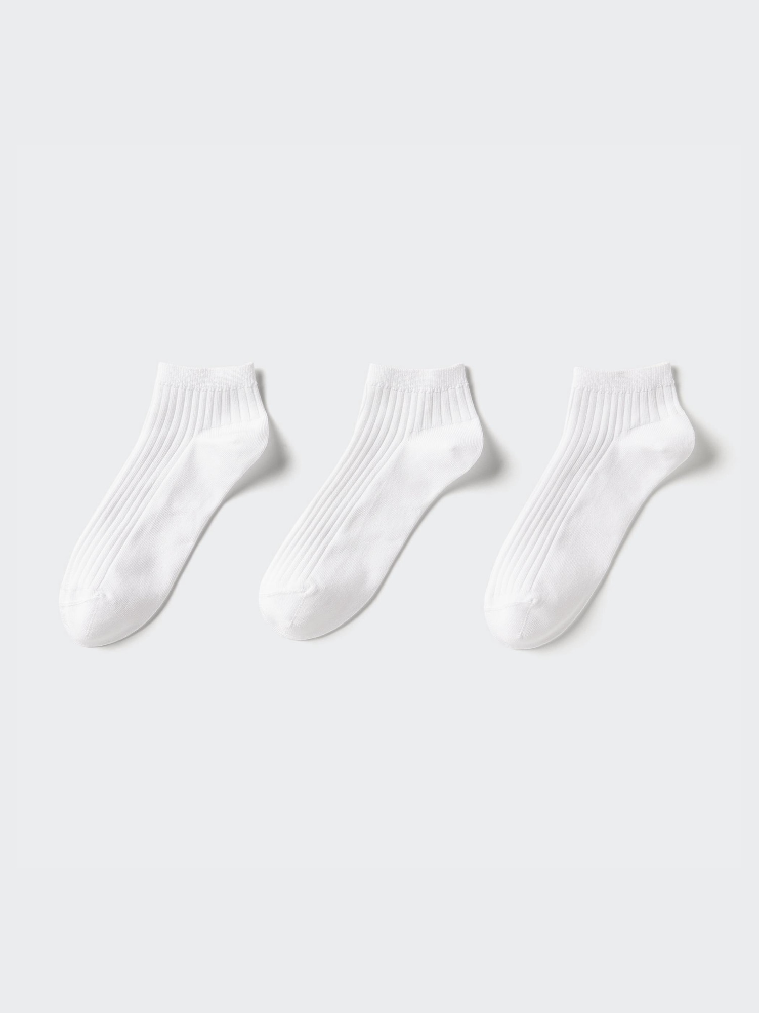 Короткие носки в рубчик (набор 3 пары) — UNIQLO