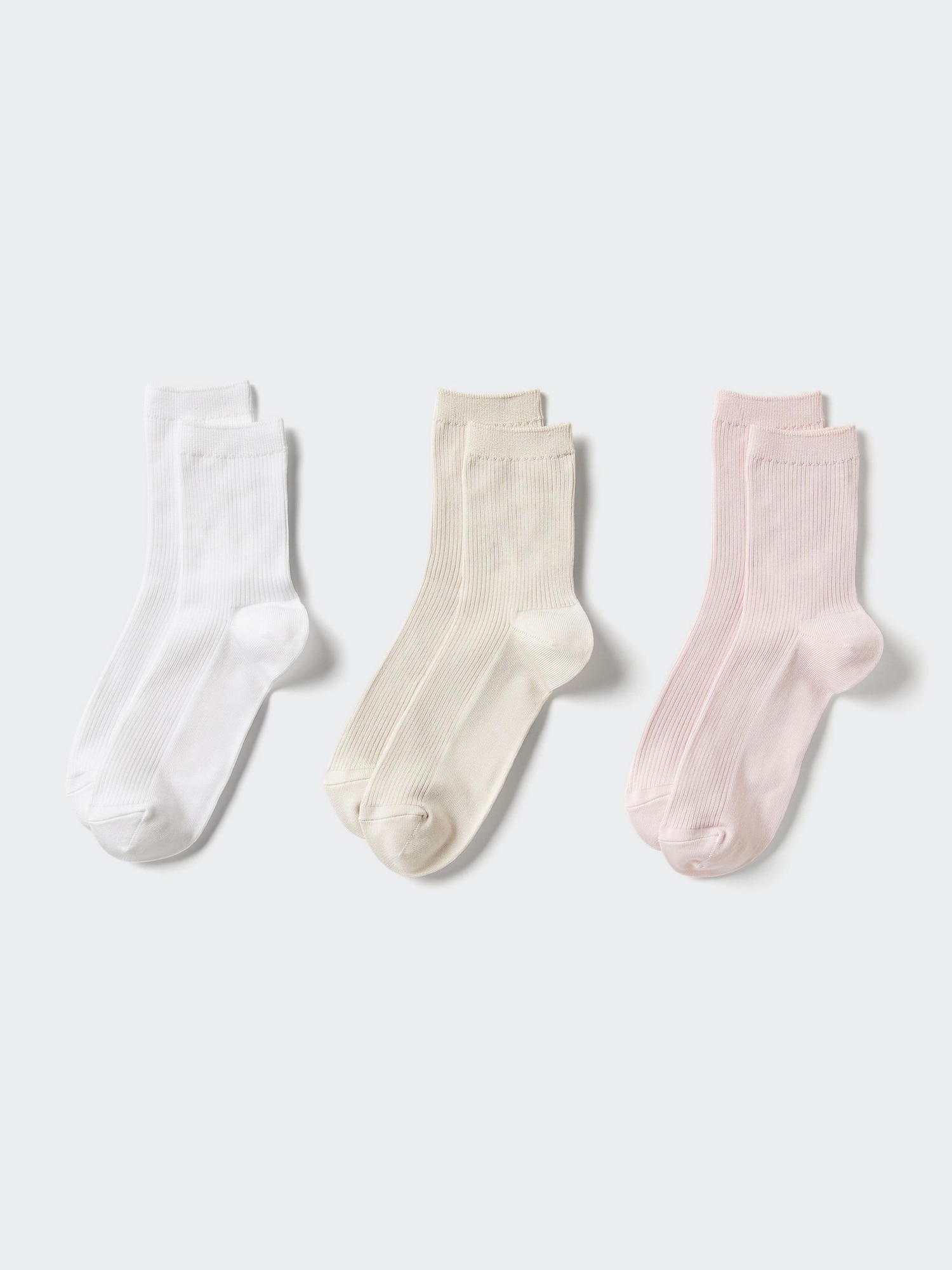 Носки укороченные в рубчик, 3 пары — UNIQLO