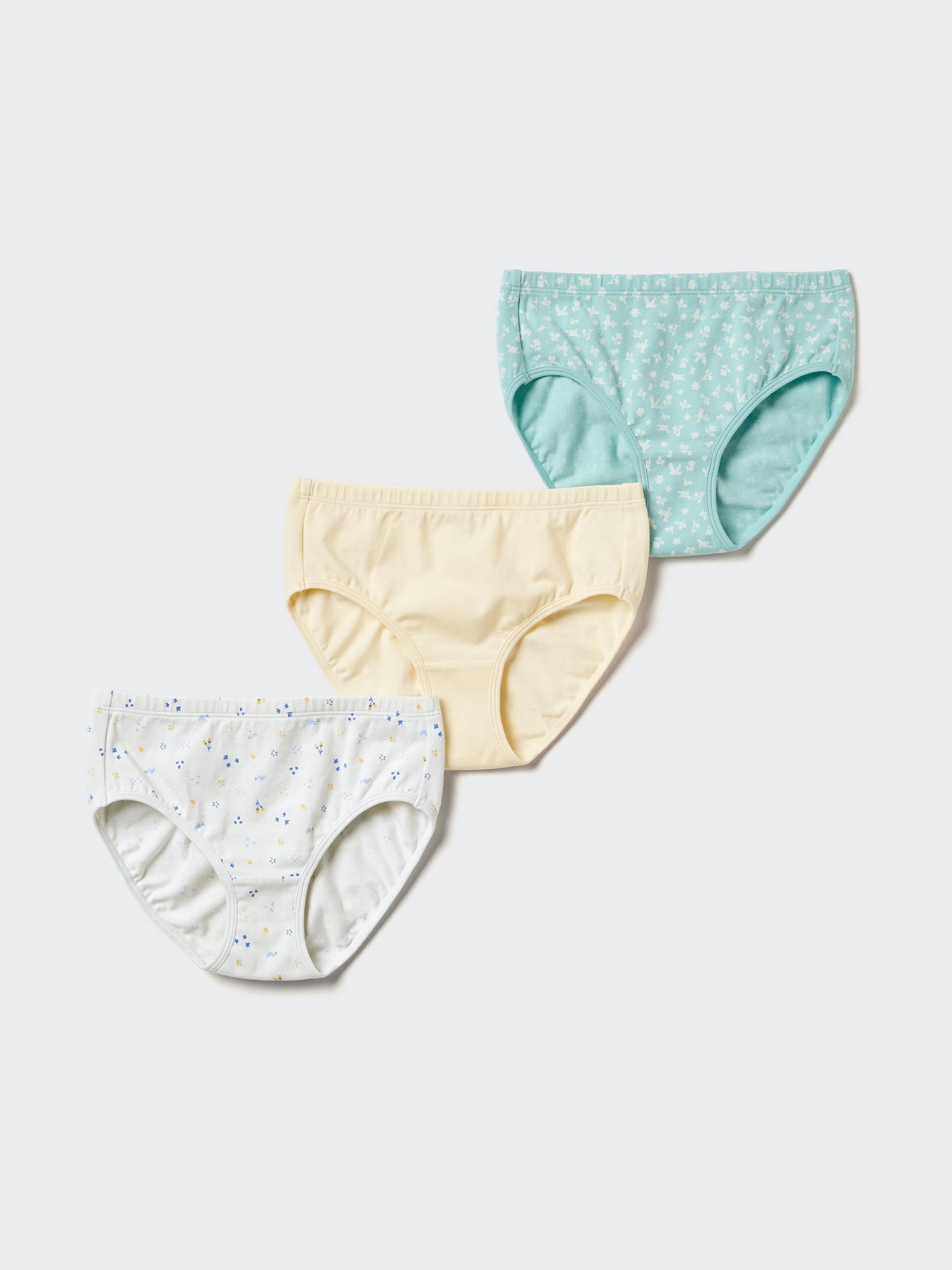 Girls хлопковые трусы стрейч (3 пары) — UNIQLO