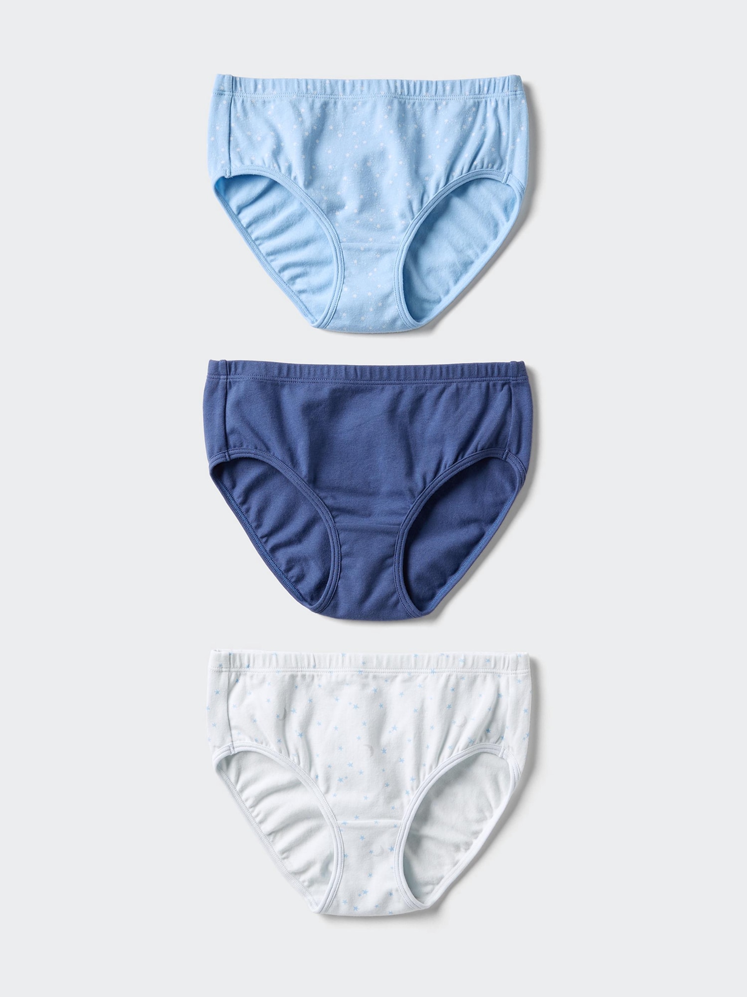 Girls хлопковые трусы стрейч (3 пары) — UNIQLO