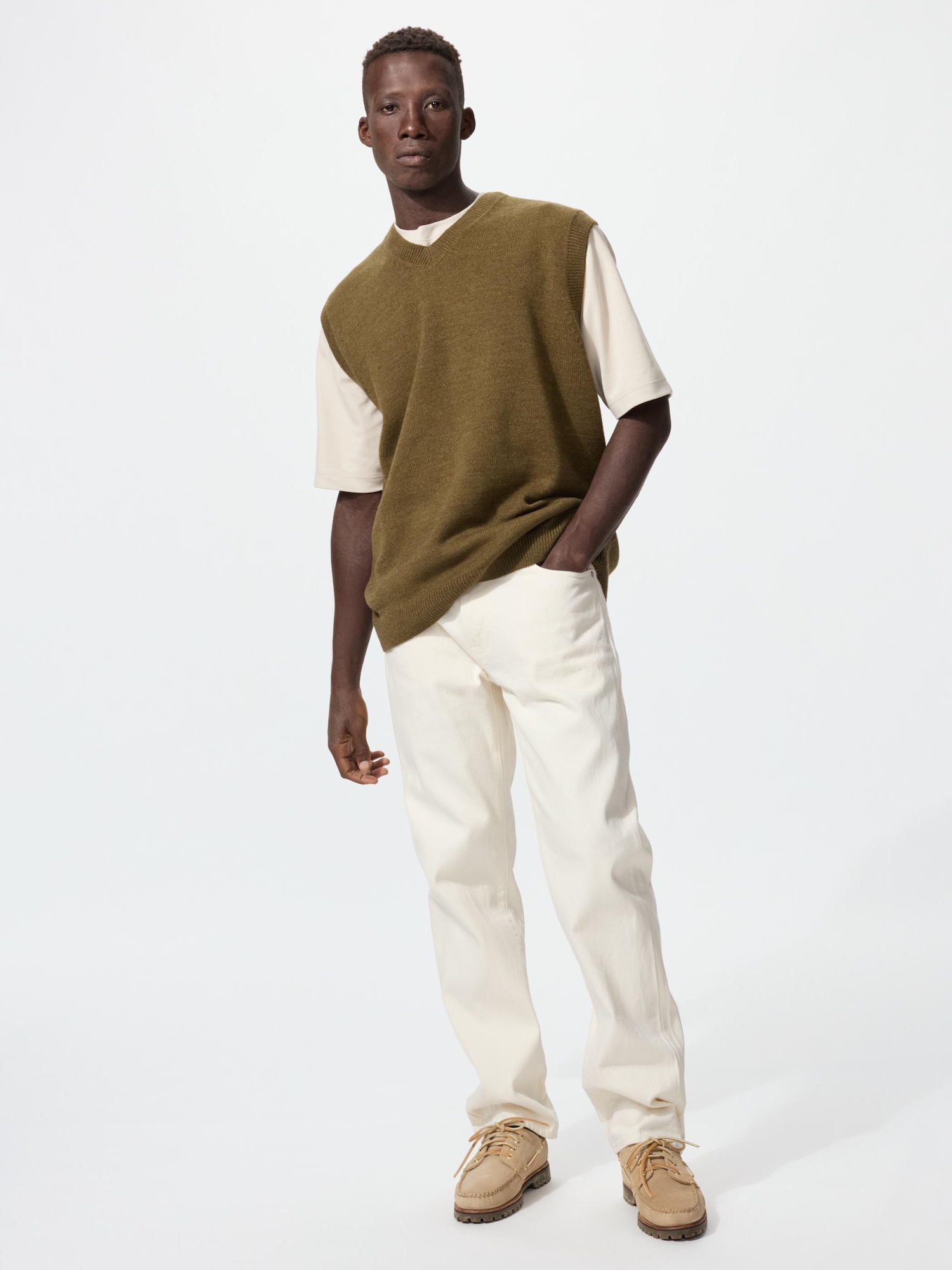 Джинсы классического кроя сельвидж — UNIQLO