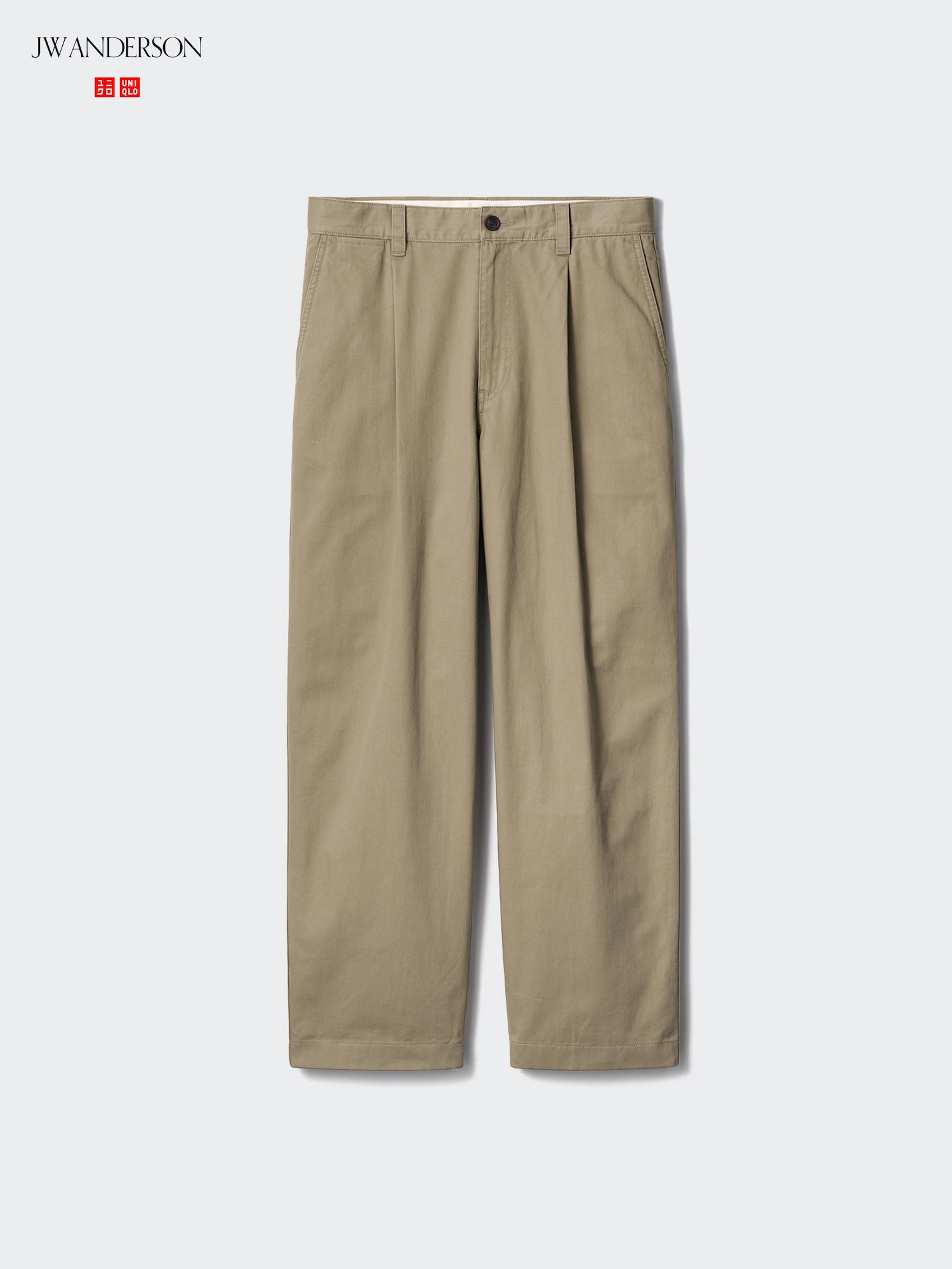 Широкие брюки-чинос с защипами — UNIQLO