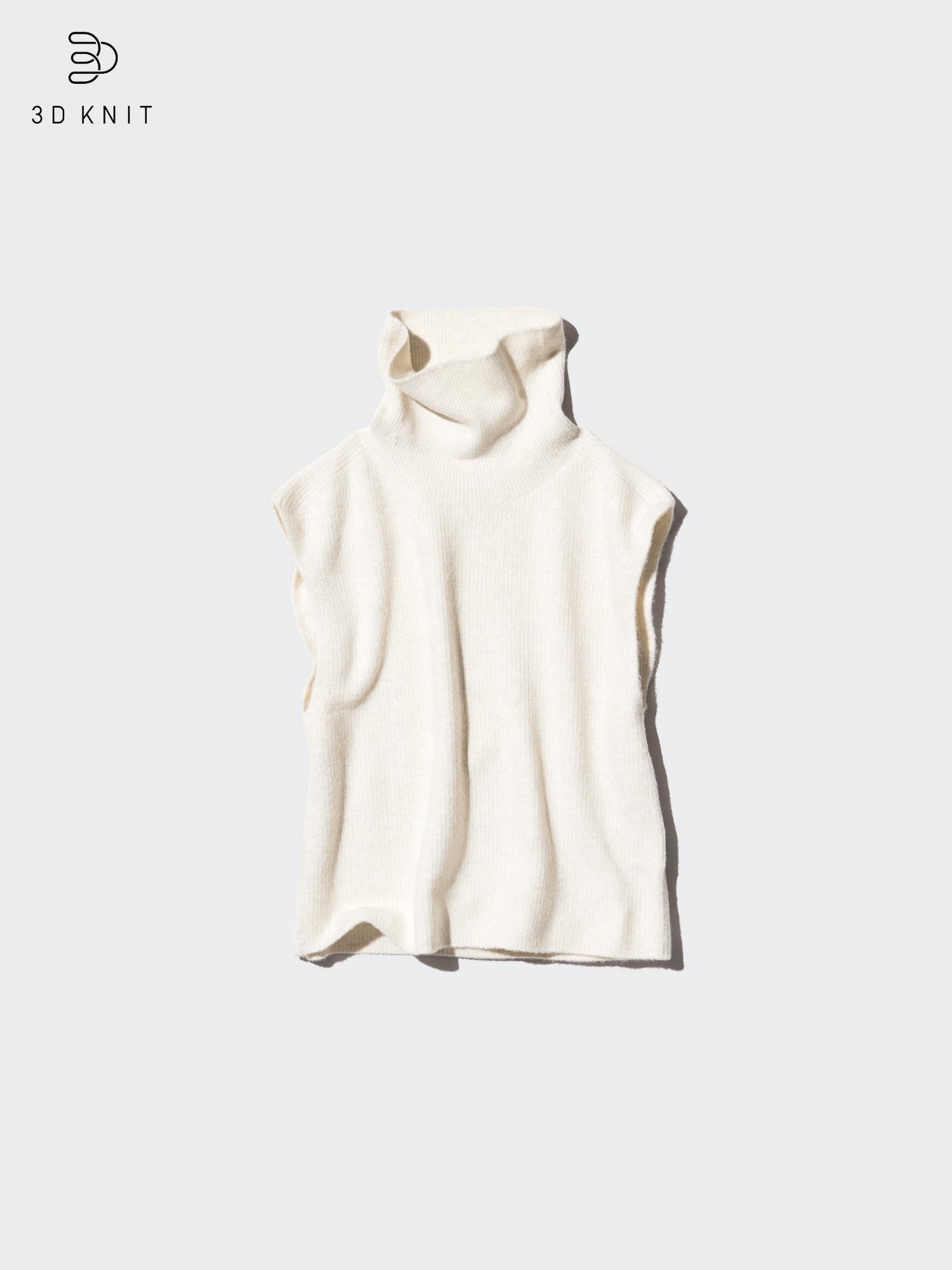 Объёмный жилет-водолазка из суфле-пряжи — UNIQLO