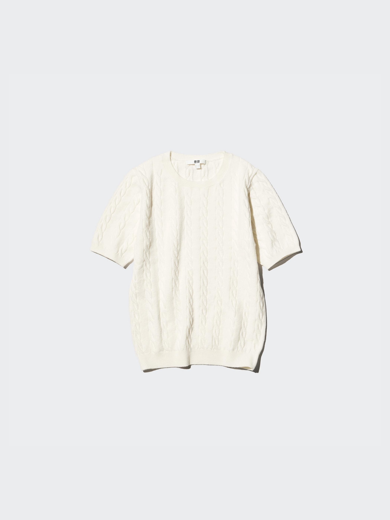 Свитер с круглым вырезом, вязка «косы» — UNIQLO