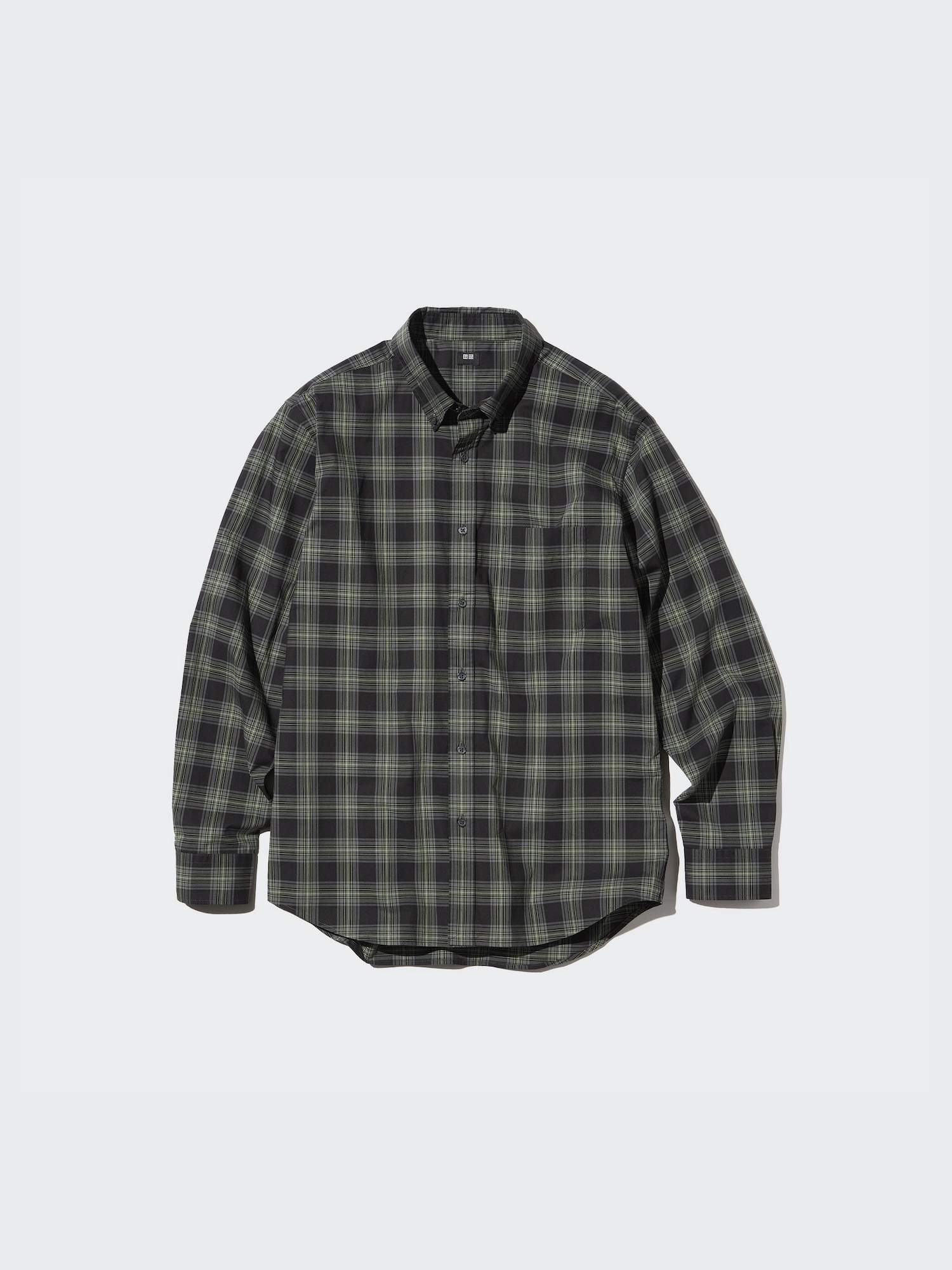 Рубашка из поплина/клетка/button-down — UNIQLO