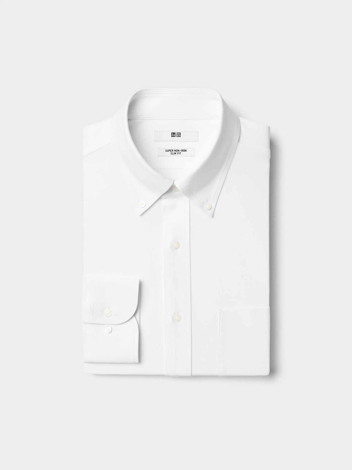 Супер неглаженая стрейч-рубашка/слим — UNIQLO