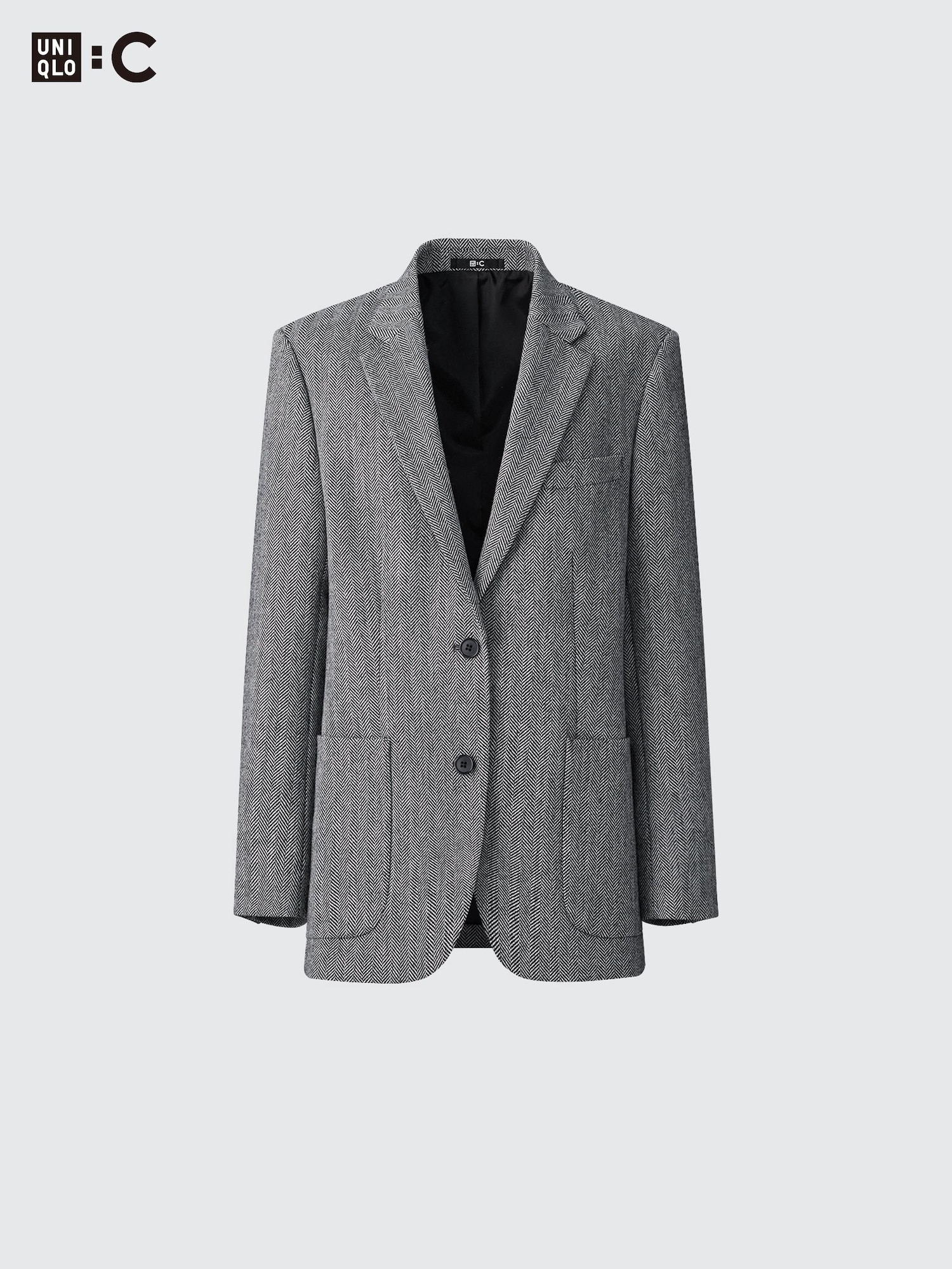 Твидовый жакет оверсайз — UNIQLO