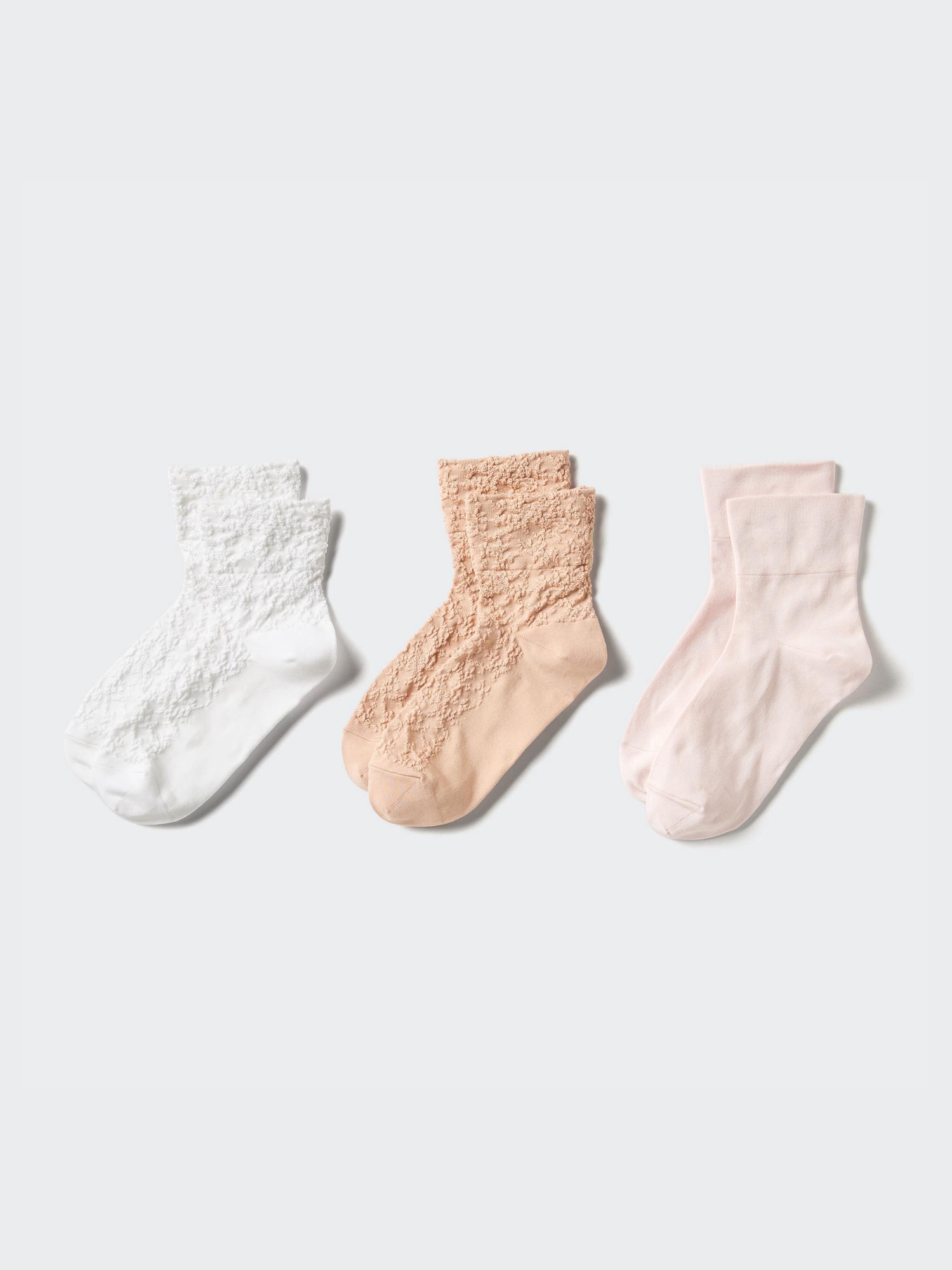 Носки укороченные ажурные, 3 пары — UNIQLO