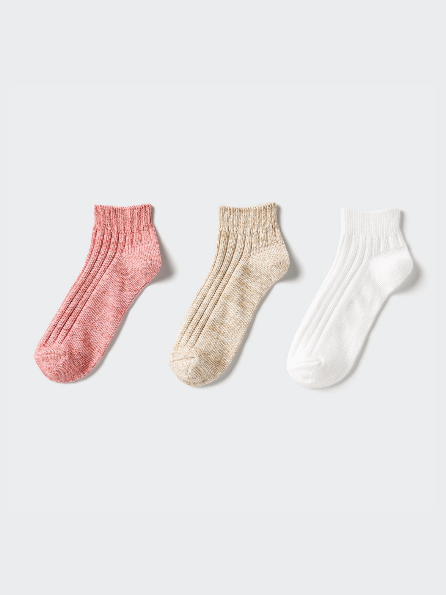 Короткие носки из смешанной пряжи (набор 3 пары) — UNIQLO