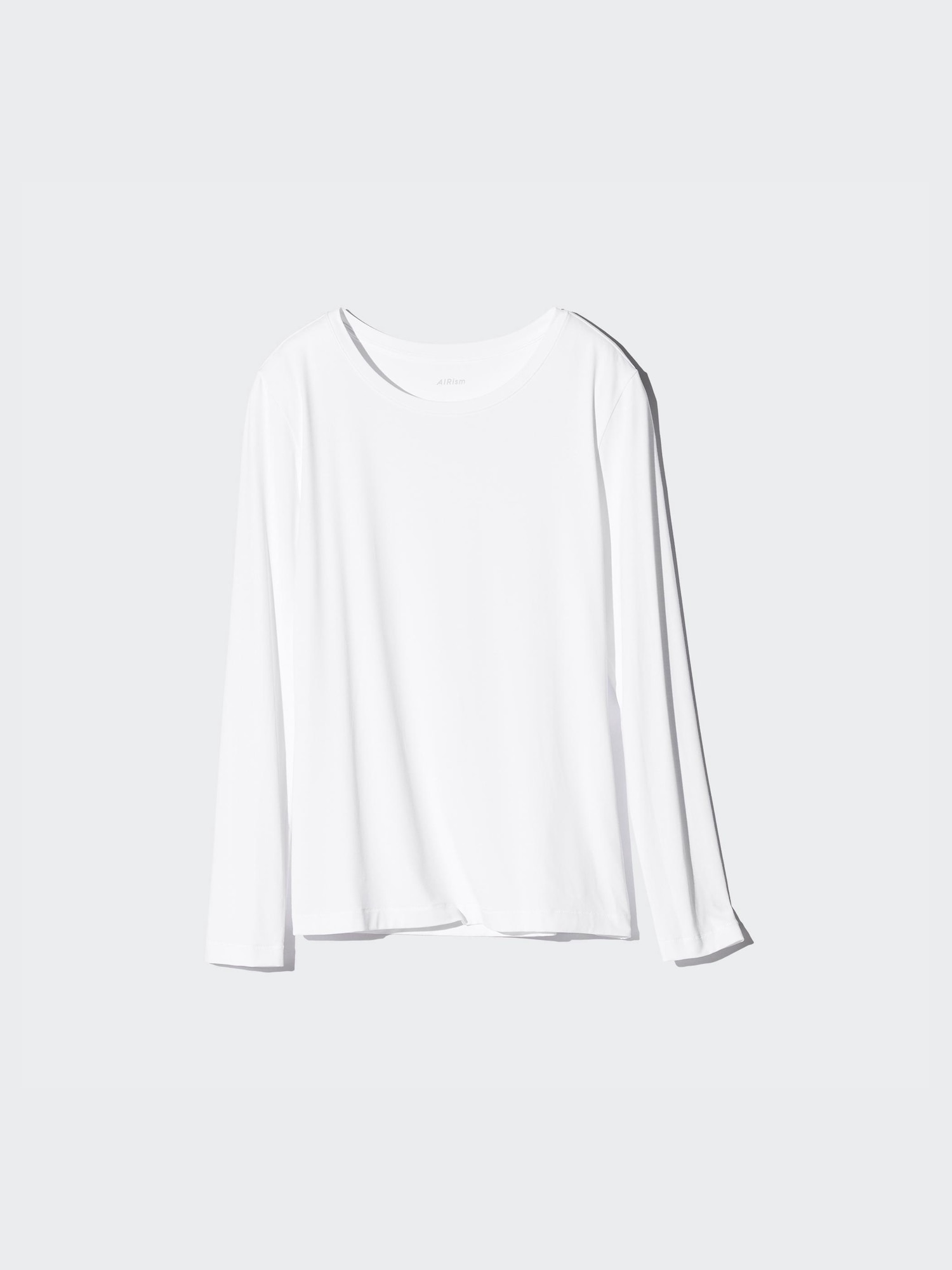 Футболка AIRism с UV-защитой, круглый вырез, длинный рукав — UNIQLO