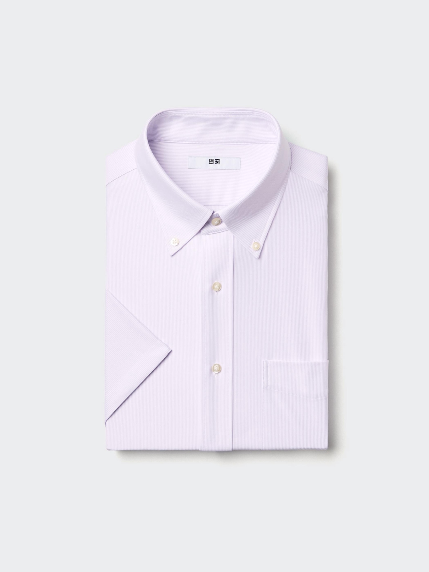 Рубашка Dry трикотажная без глажки в полоску с воротником button-down — UNIQLO