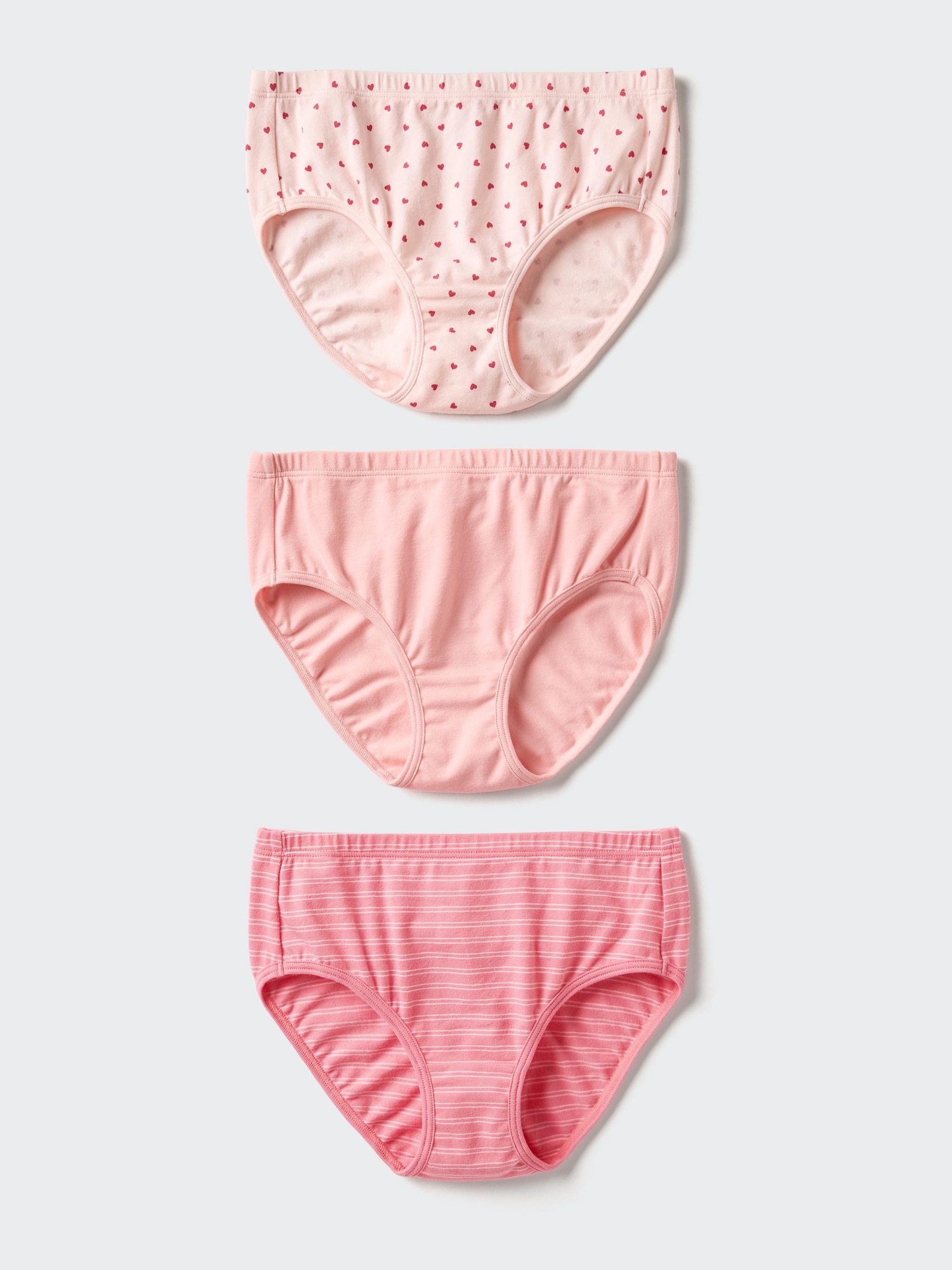 Girls хлопковые трусы стрейч (3 пары) — UNIQLO