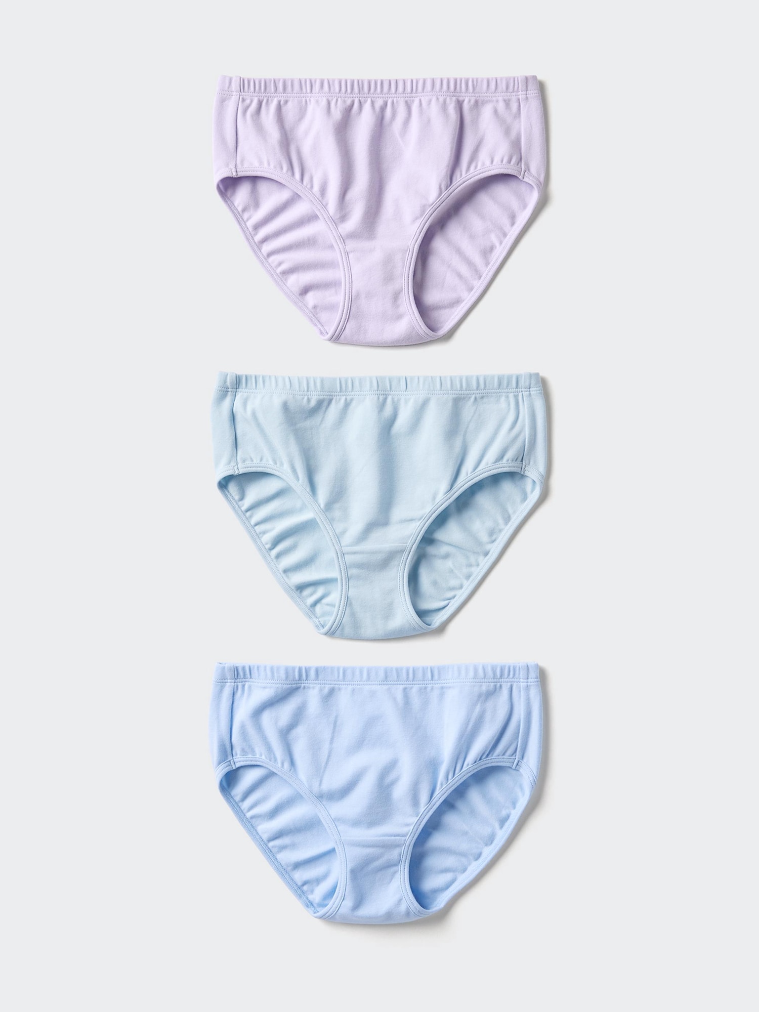 Girls хлопковые трусы стрейч (3 пары) — UNIQLO