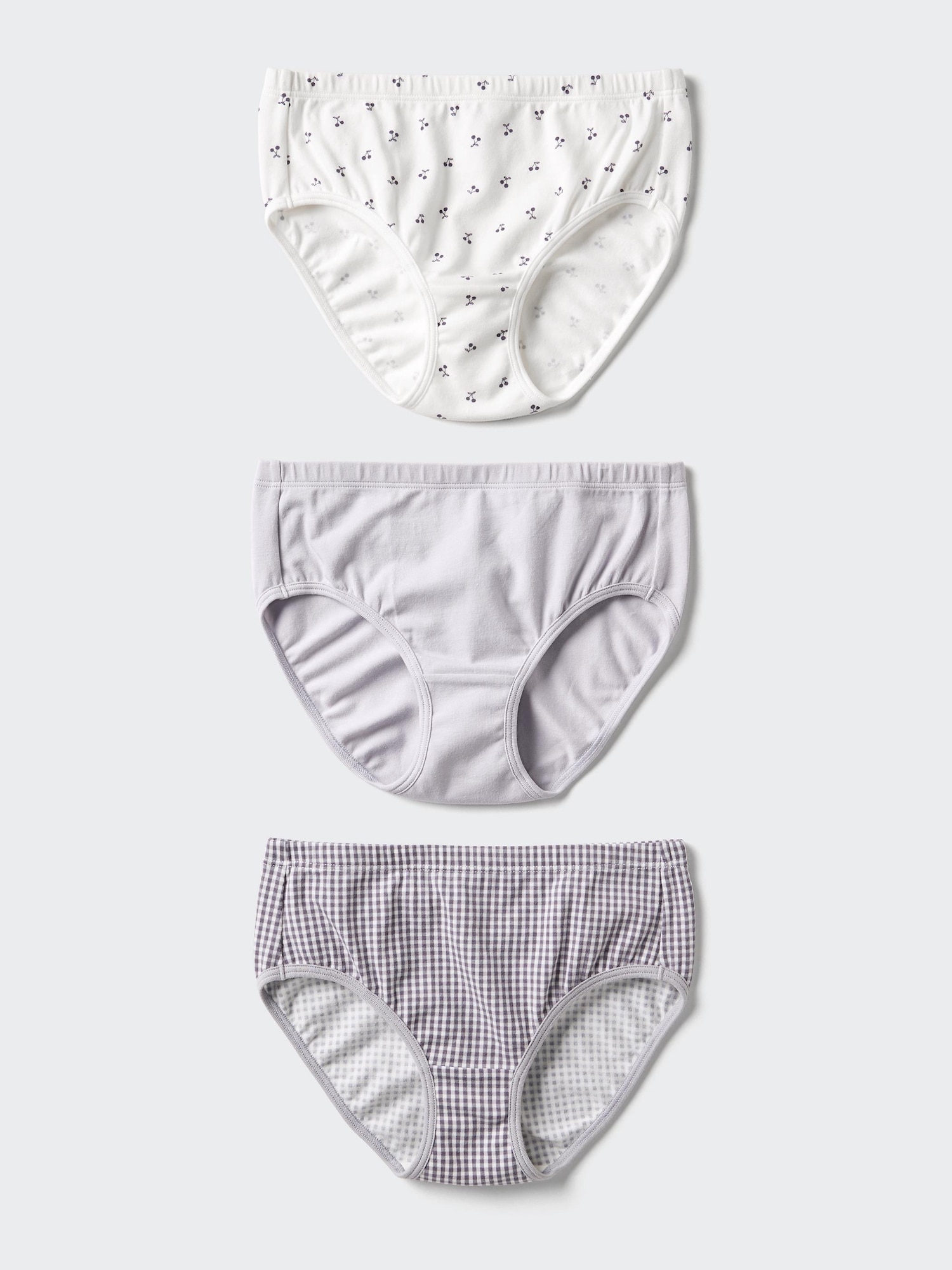 Girls хлопковые трусы стрейч (3 пары) — UNIQLO