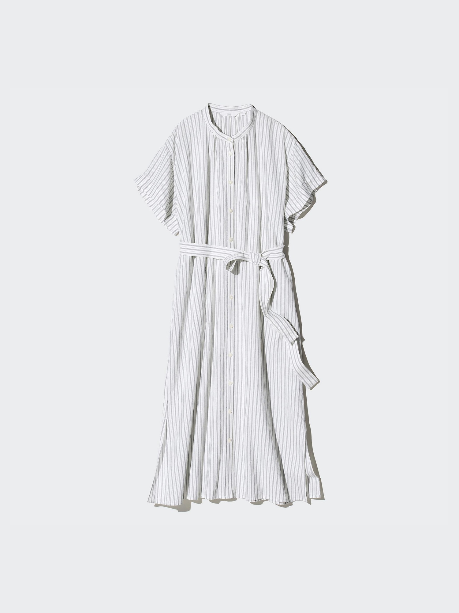 Платье свободного кроя из льняной смеси, короткий рукав — UNIQLO