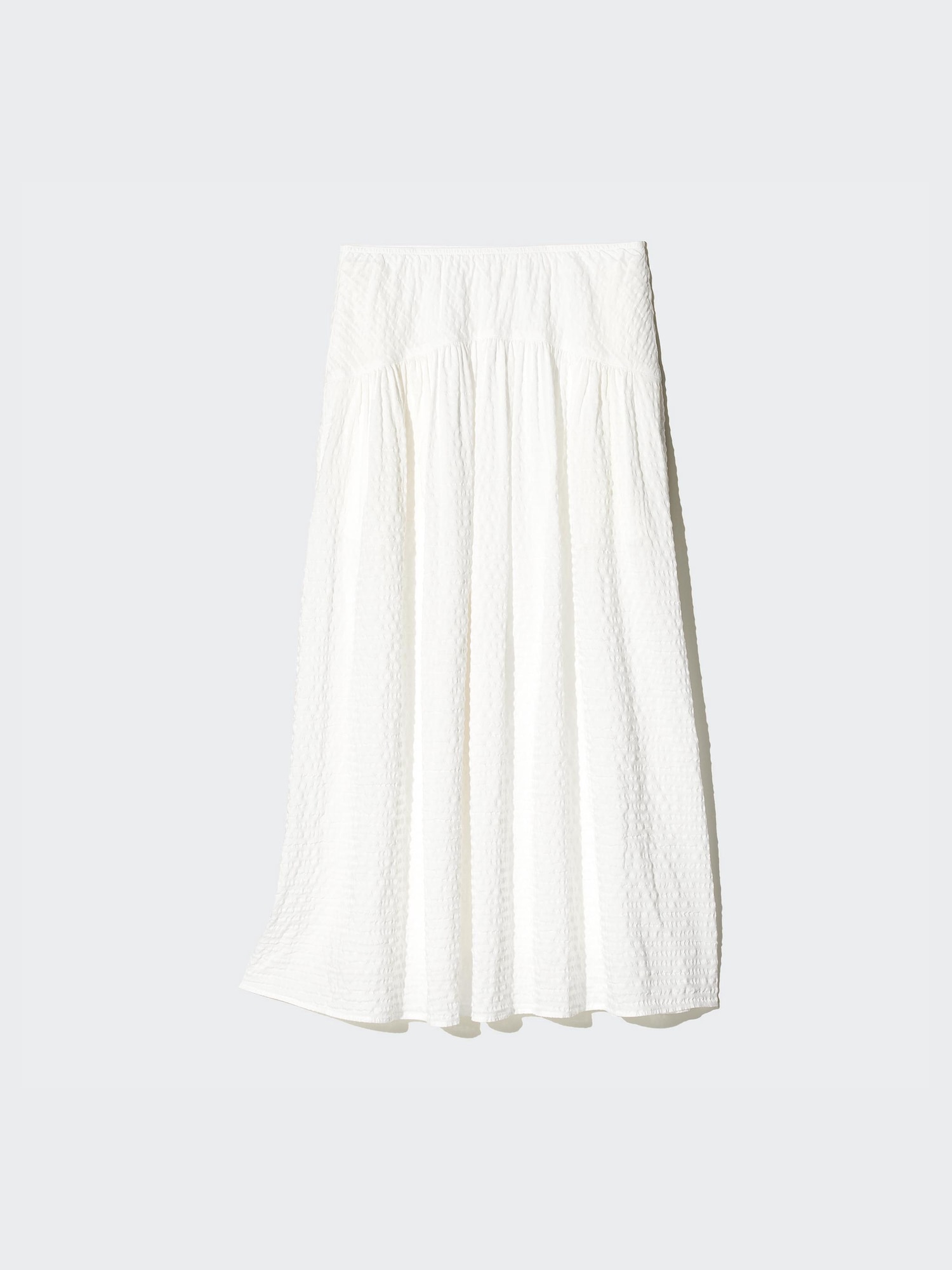 Пышная юбка из хлопка-жатки — UNIQLO